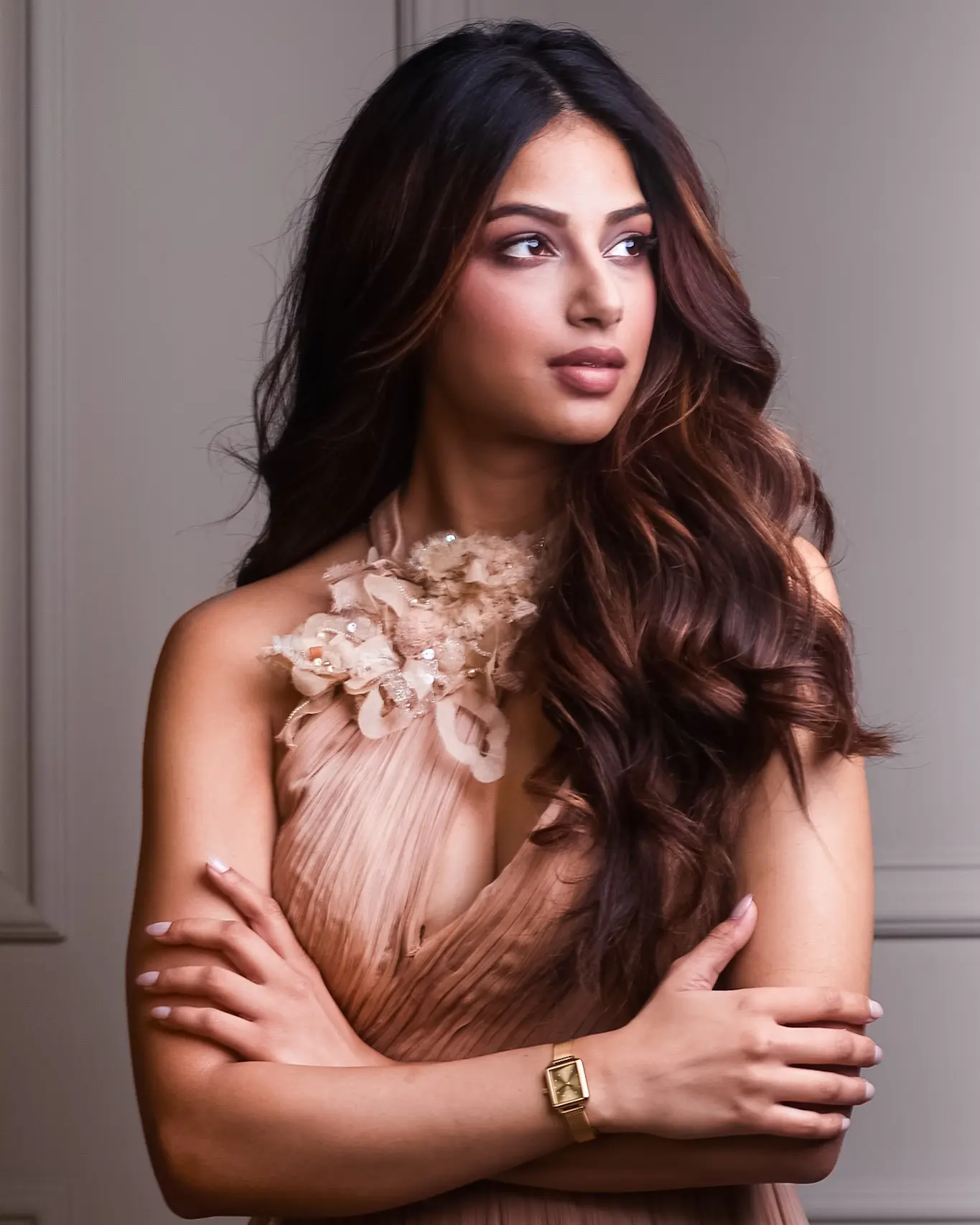Harnaaz Sandhu Shines in Nordgreen Succession And Allure Harnaaz magnificently redefines elegance and power in bold Nordgreen timepiece collabs now.