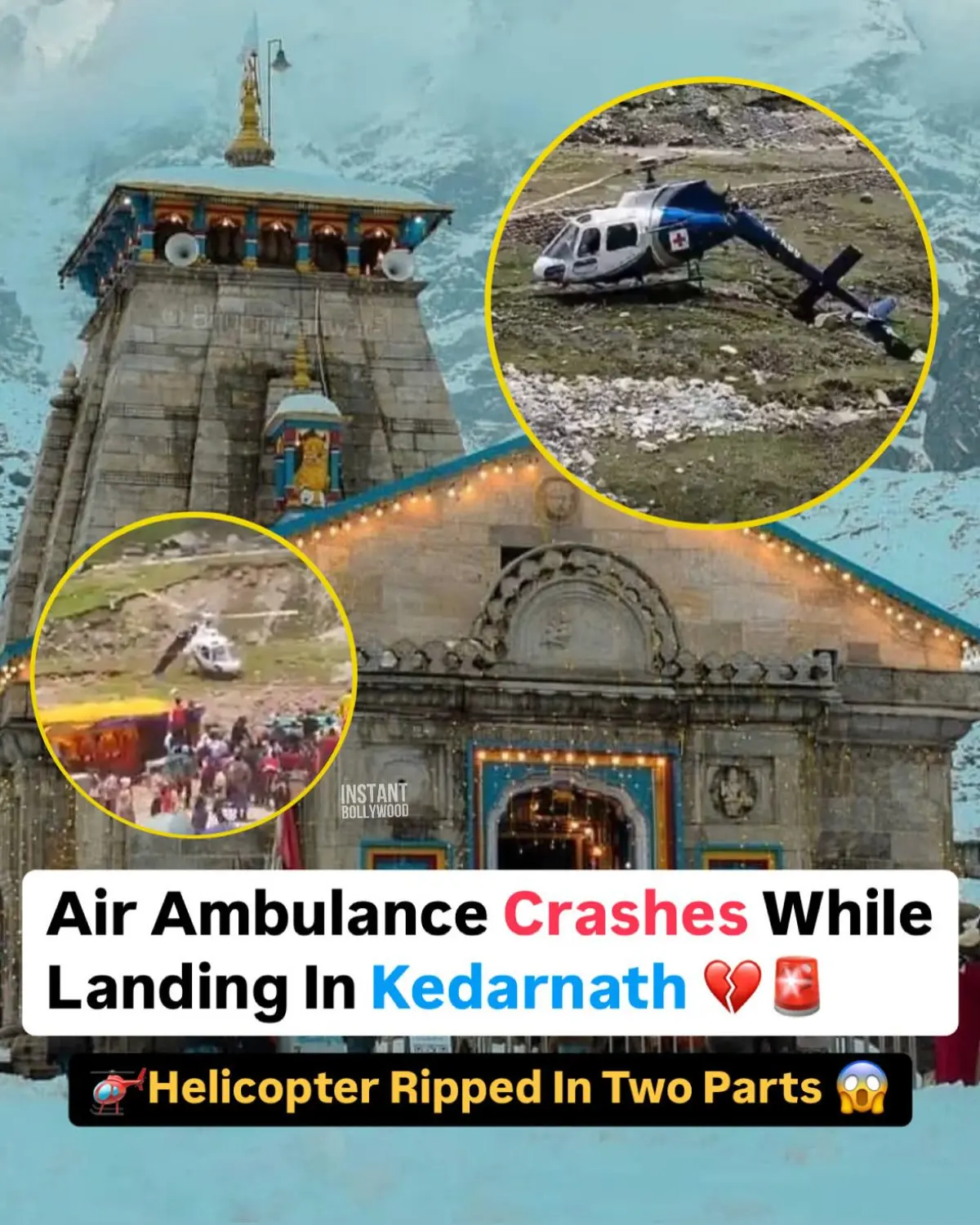 Heli Ambulance Makes Emergency Landing In Kedarnath Rescue in Kedarnath turns perilous as technical snag forces swift emergency landing today.