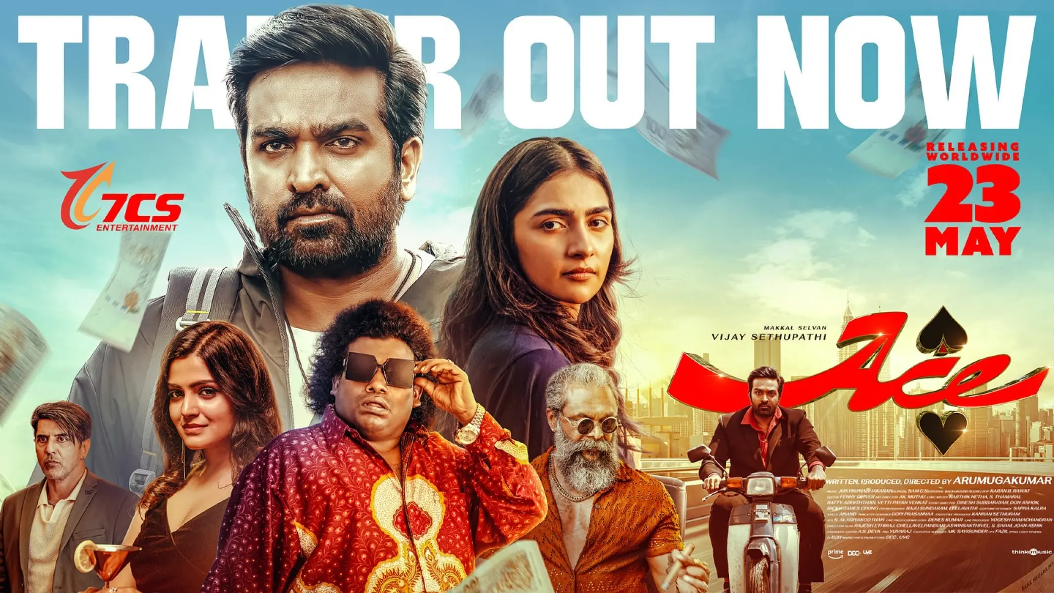 Explosive trailer debuts as Vijay Sethupathi stars in ACE, promising high octane thrills!!