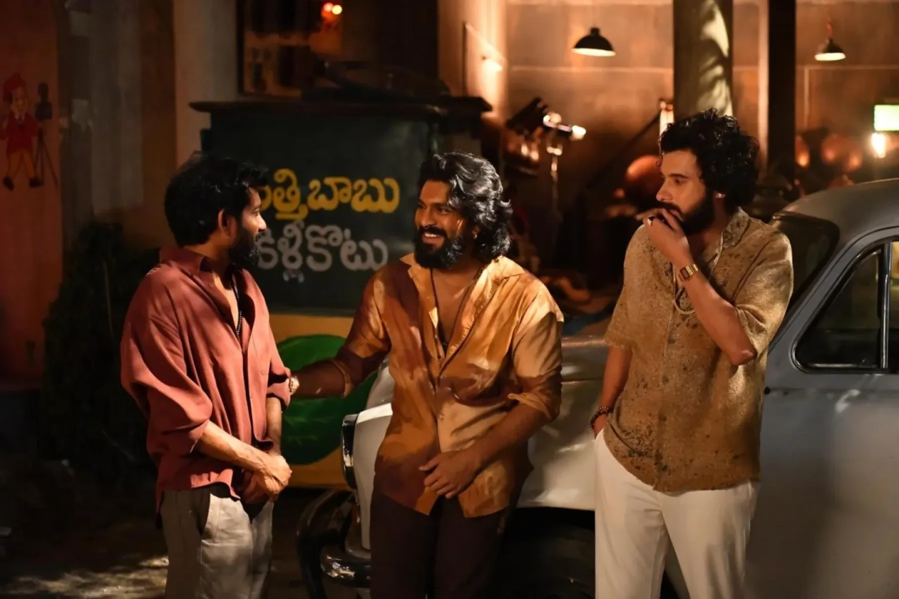 Hyderabad Film Set Sparks Action Buzz Ram Charan, BuchiBabuSana & Divyenndu ignite a high-octane film shoot in Hyderabad Today!!