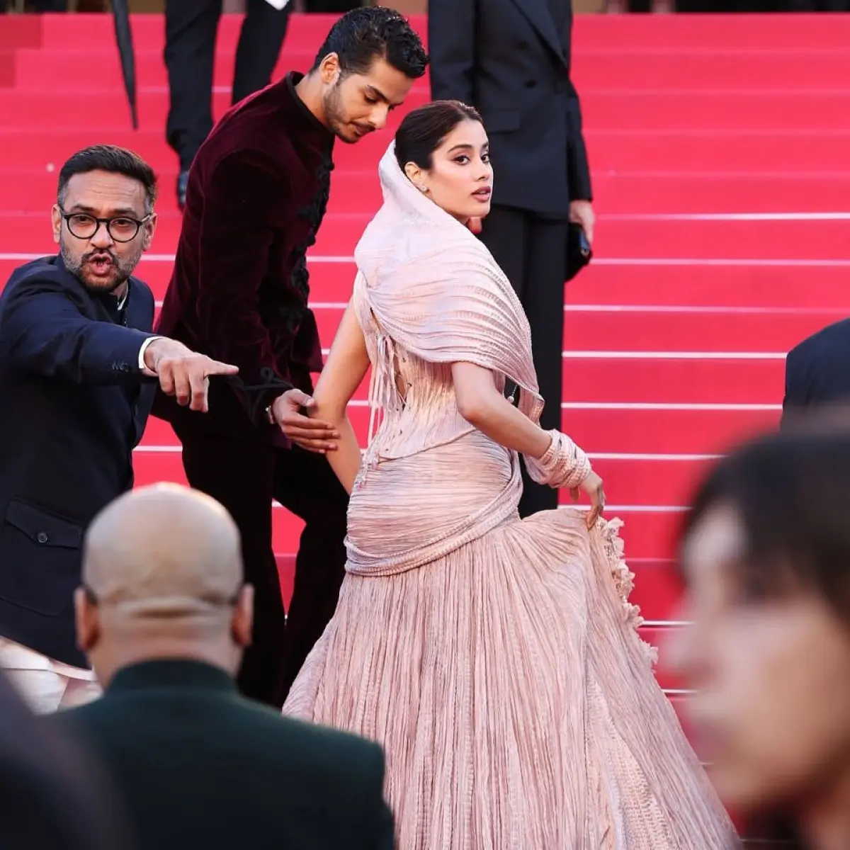Ishaan Khatter And Janhvi Kapoor At Cannes A dazzling red carpet spectacle at Cannes as stars set bold new trends in film premieres!!
