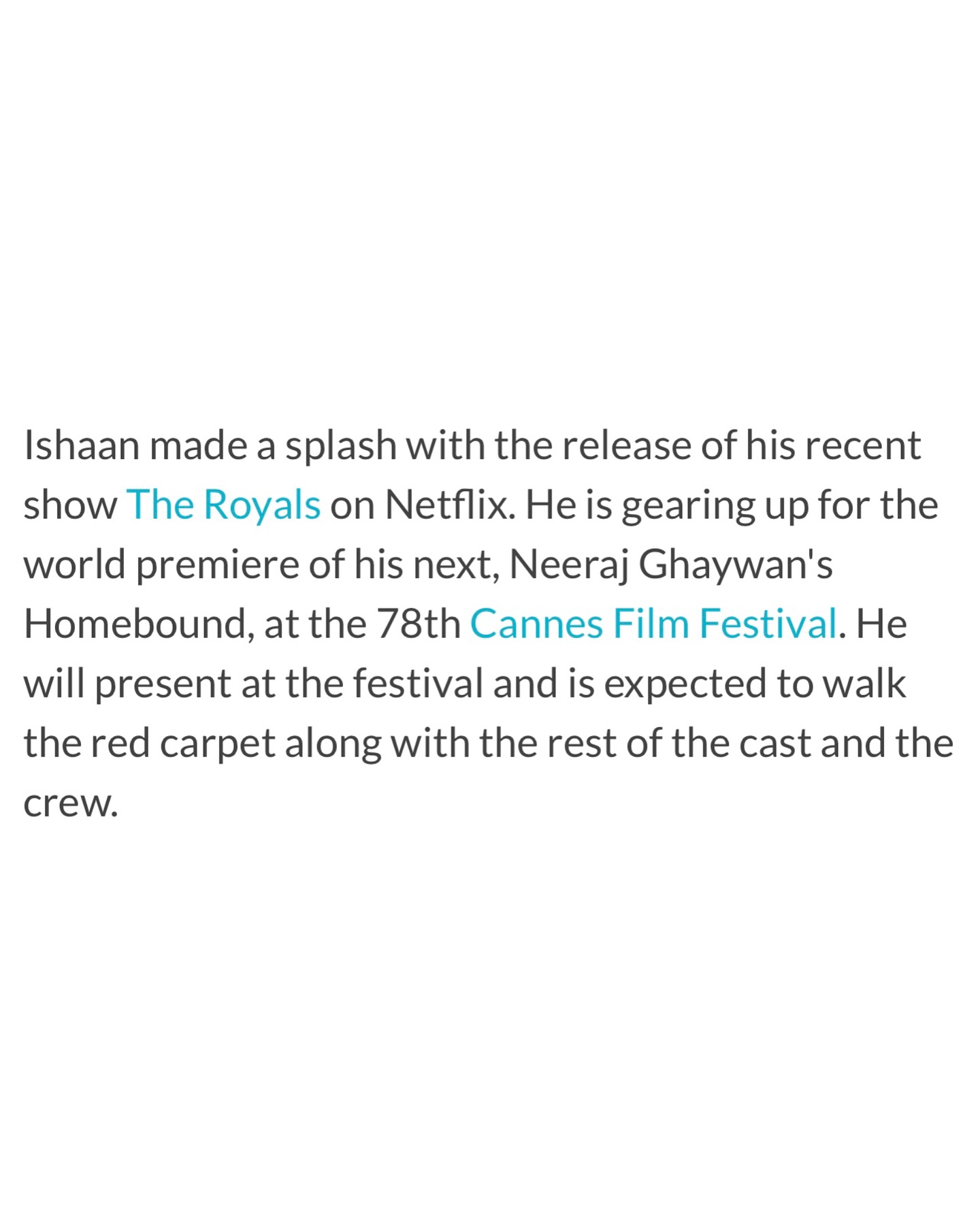 Ishaan Khatter Honoured By Forbes Recognition