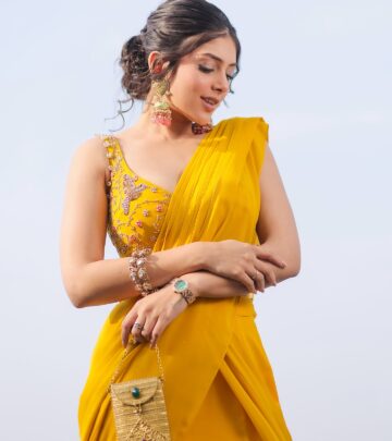 Ishita Chauhan Stuns In Vibrant Yellow Saree Look