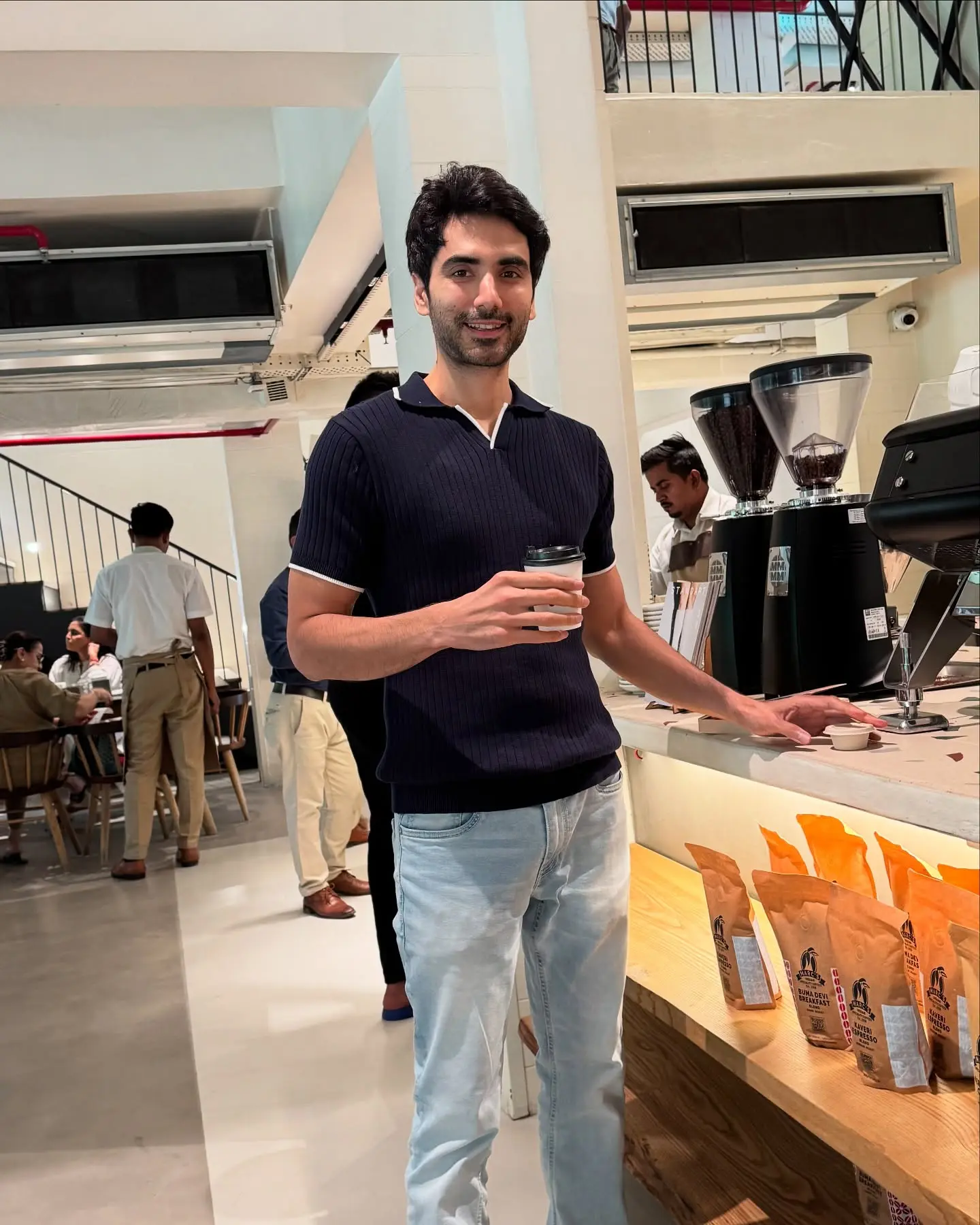 Ishwak Singh At Coffee House Charming coffee rendezvous: actor Ishwak Singh delights fans in a relaxed, stylish setting!