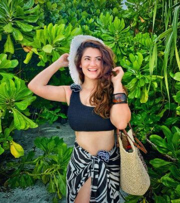 Island Girl Embraces Tropical Vibes
