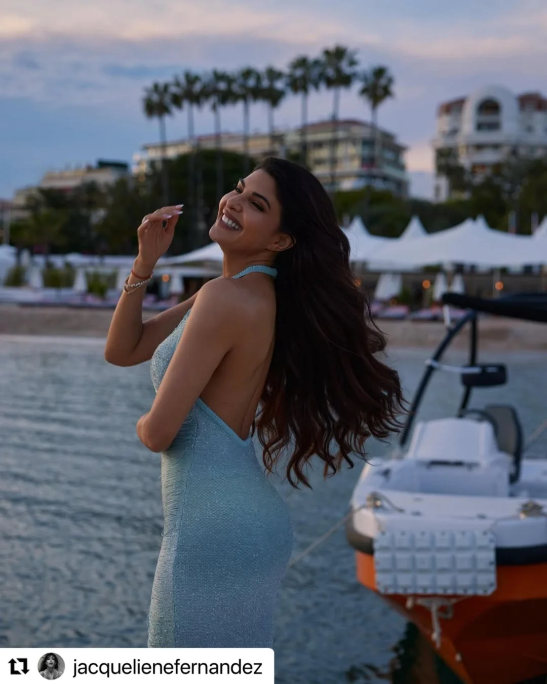 Jacqueline Fernandez Stuns In Bold Blue At IIFA