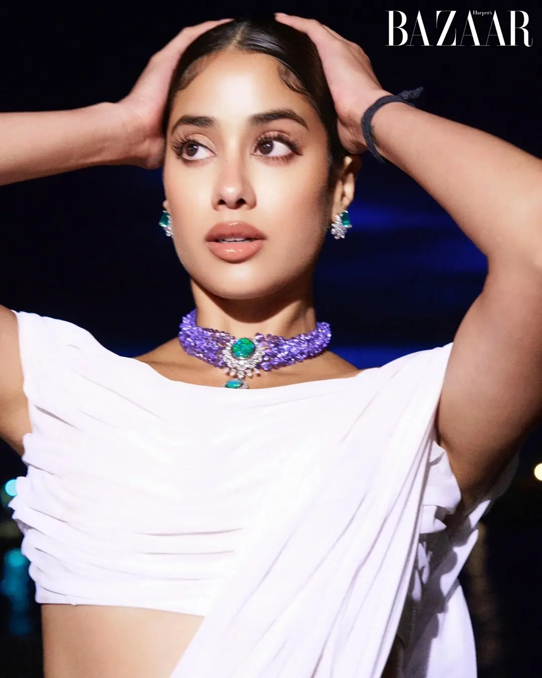 Janhvi Kapoor Stuns in Dripping Saree