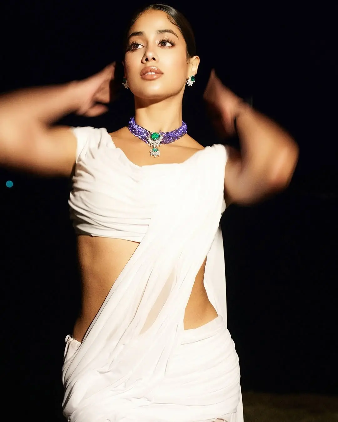 Janhvi Kapoor’s Bold Wet Saree Tribute