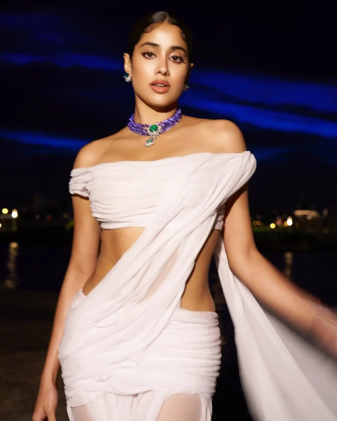 Janhvi Kapoor’s Bold Wet Saree Tribute