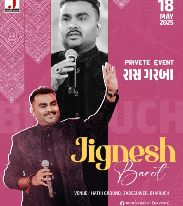Jignesh Barot Electrifies Bharuch With Rass Garba