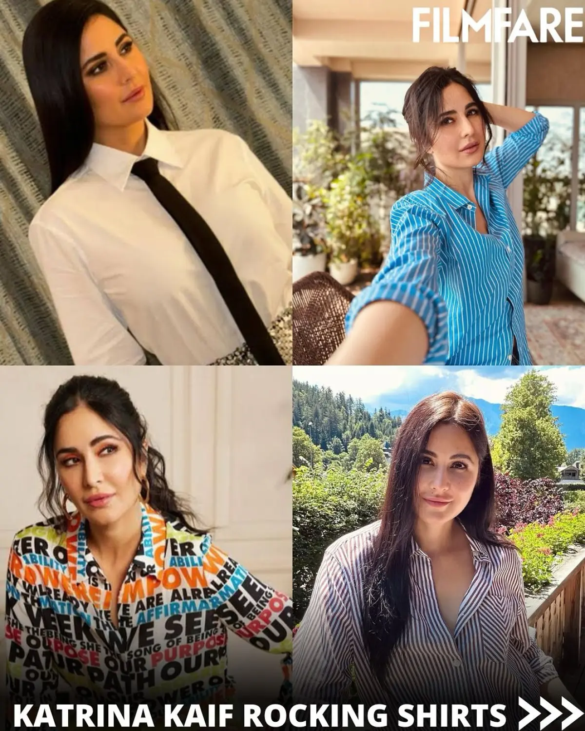 Katrina Kaif Rocks Chic Shirt Fashion Filmfare shows Katrina Kaif’s knack for chic shirt styling that blends comfort and elegance.