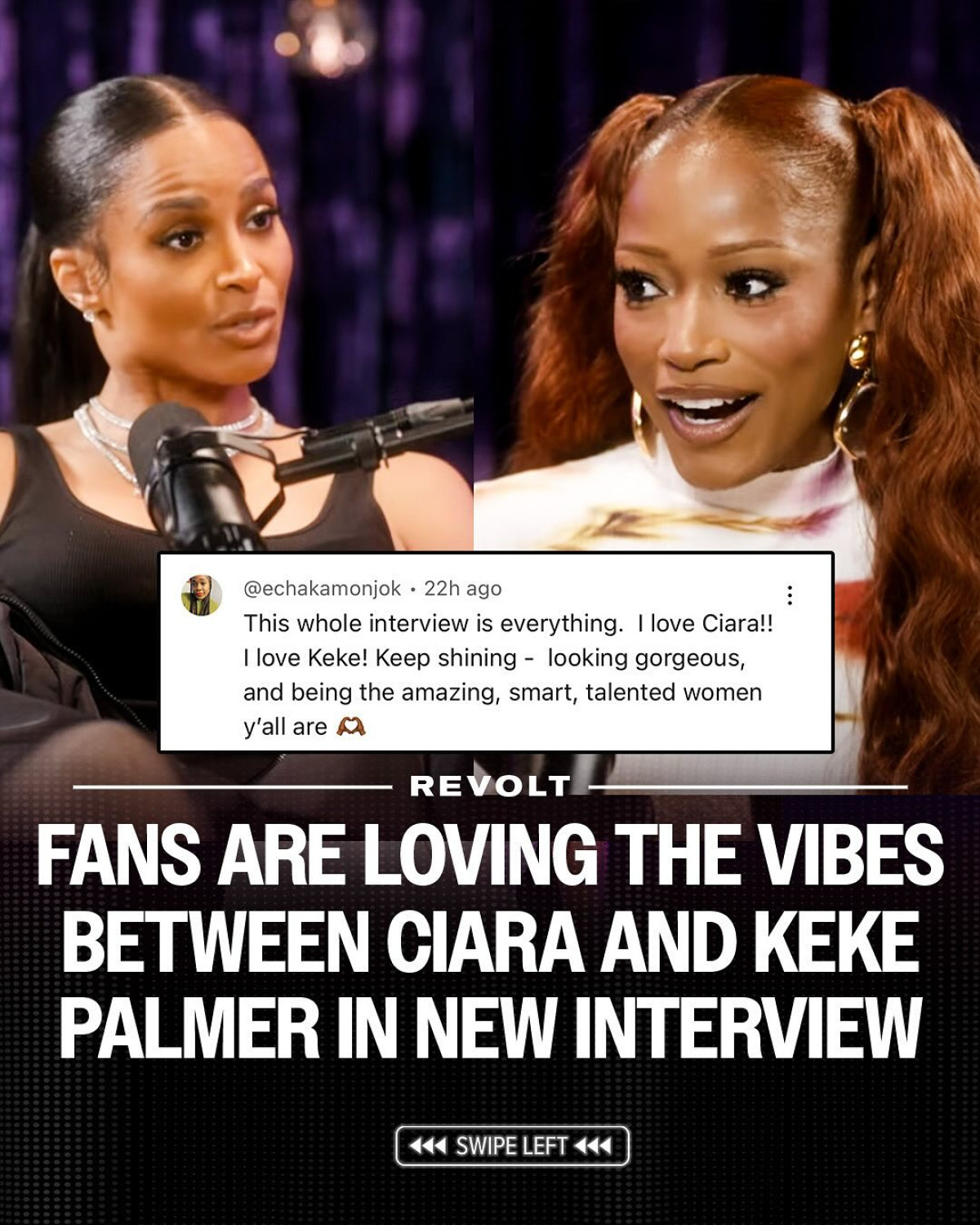Keke And Ciara Radiate On-Screen Sister Vibes Celebrity duo impresses with effortless chemistry in an exclusive REVOLT TV interview.