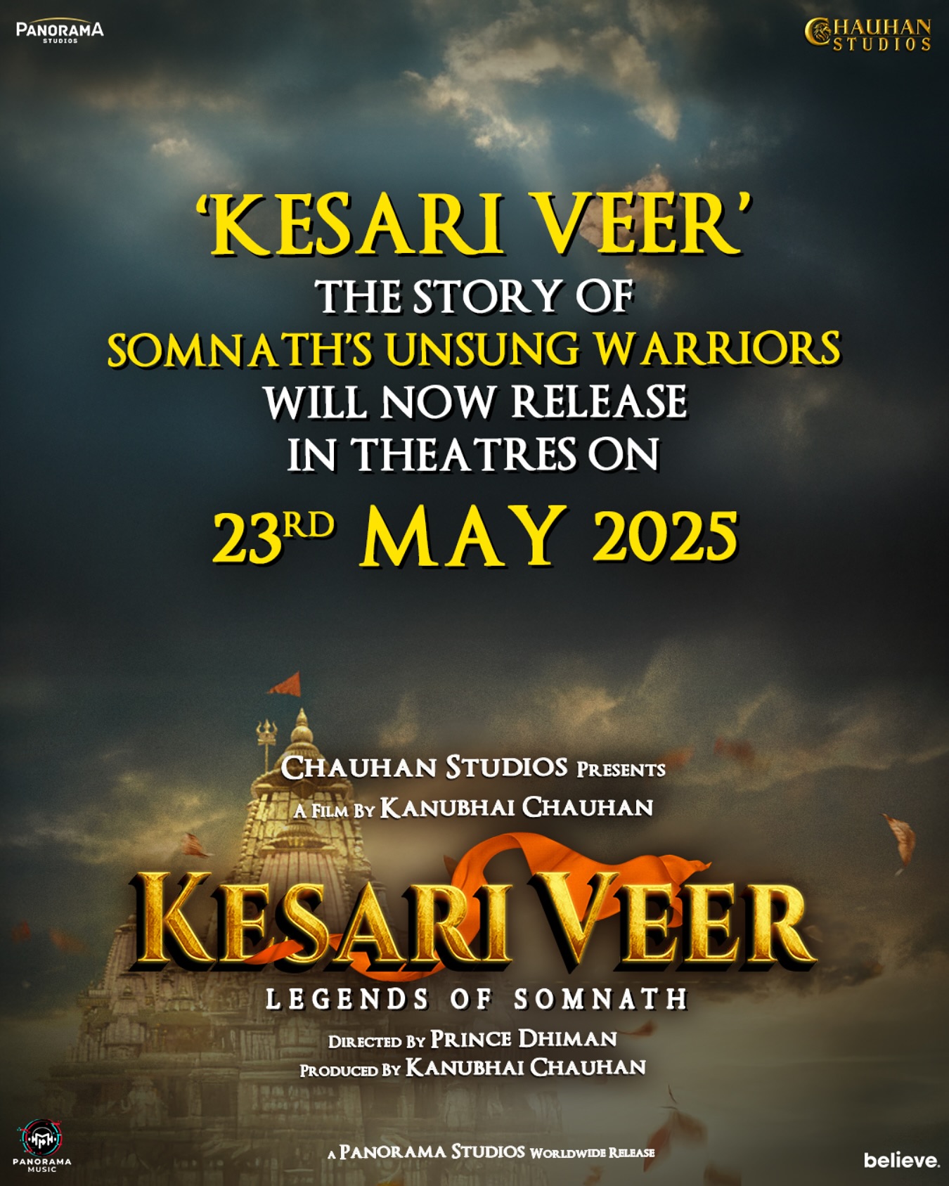 Kesari Veer Film Release Announced For May 2025 Epic launch in May thrills audiences with action, devotion, and a timeless cinematic saga.