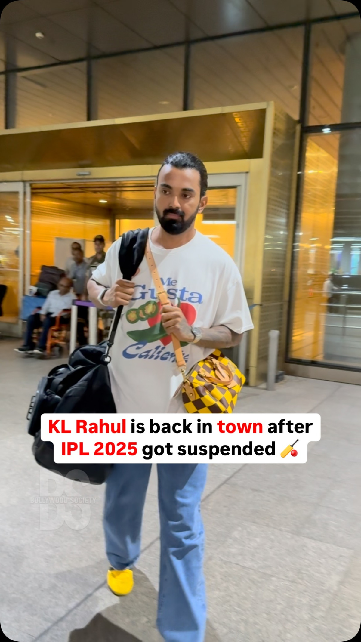Kl Rahul Snapped At Airport Airside snapshot of cricket star Kl Rahul ignites online chatter with a relaxed vibe -Hi!