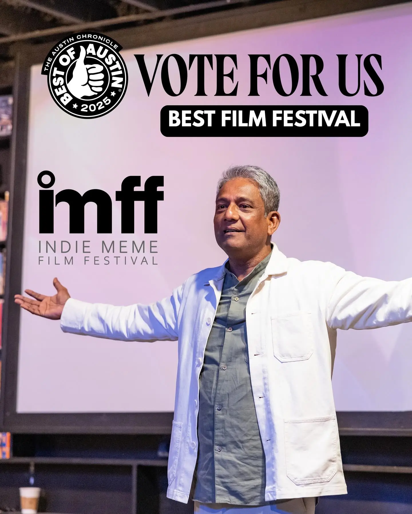 Last Day To Vote: Indie Meme Festival Needs Your Support Vote now to boost the Indie Meme Film Festival in Austin Chronicle’s Best Of Austin 2025 worldwide!