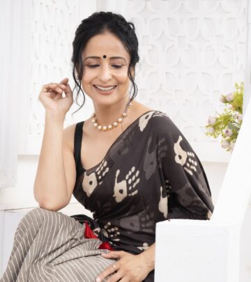 Lataa Saberwal Radiates Peace In Vibrant Saree Ensemble