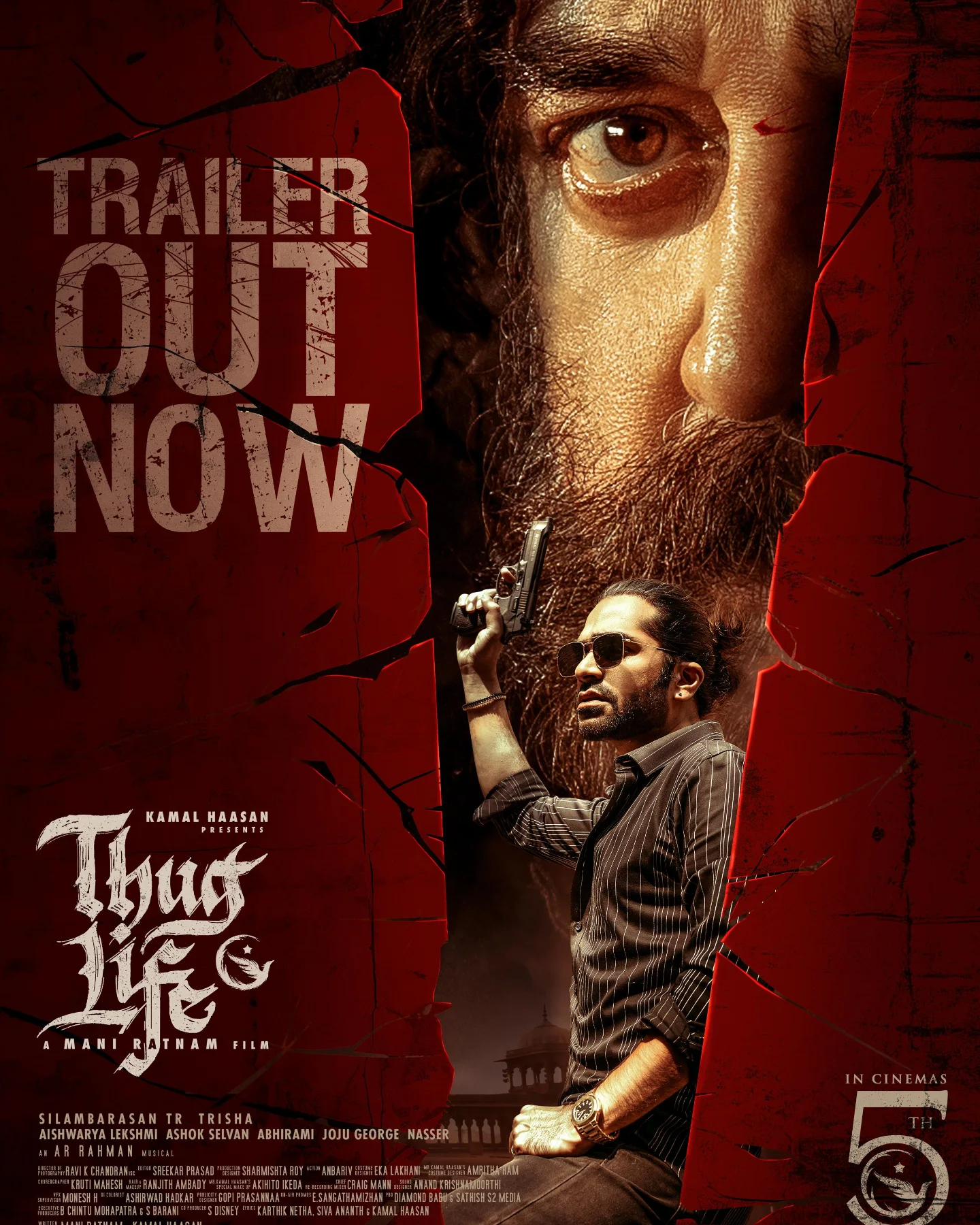 Legendary Thuglife Trailer Unveiled Dive into cinematic brilliance with Mani Ratnam’s film and AR Rahman's epic musical score.