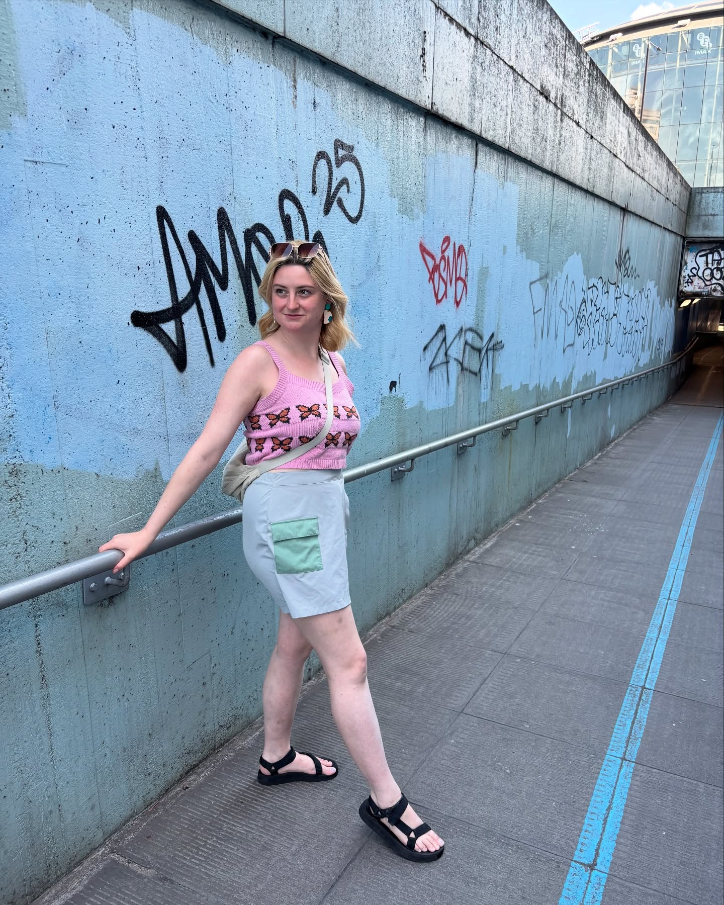 Celebrity Lorna Rust Trains shows playful style by pairing her look with cool charm 4 real