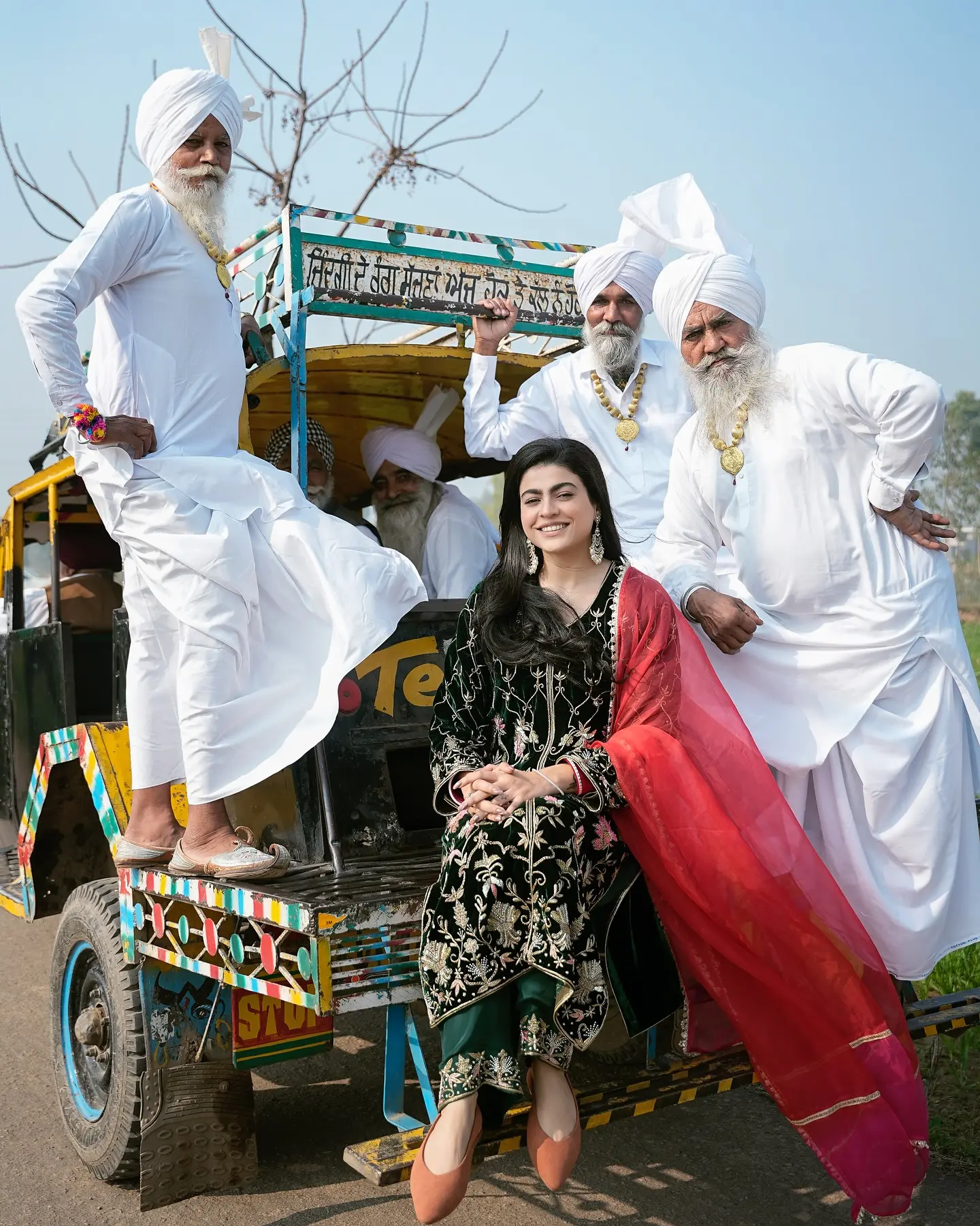 Mahishi Sharma Radiates Punjabi Glamour Tradition meets chic looks as Mahishi dons a fresh outfit from The LadySc Couture with flair.