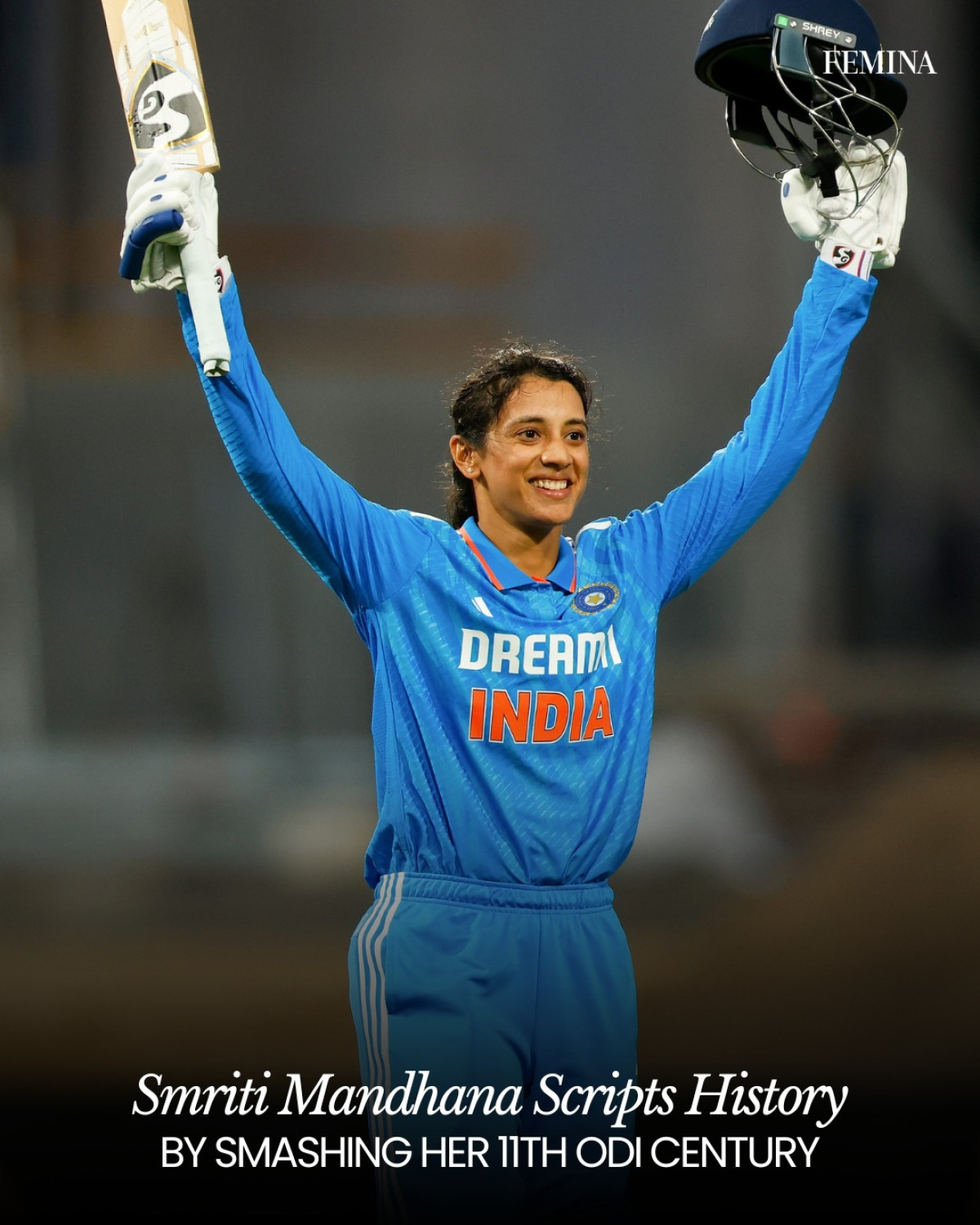 Mandhana leads India Women to a 97-run win with her record-breaking 11th ODI century feat