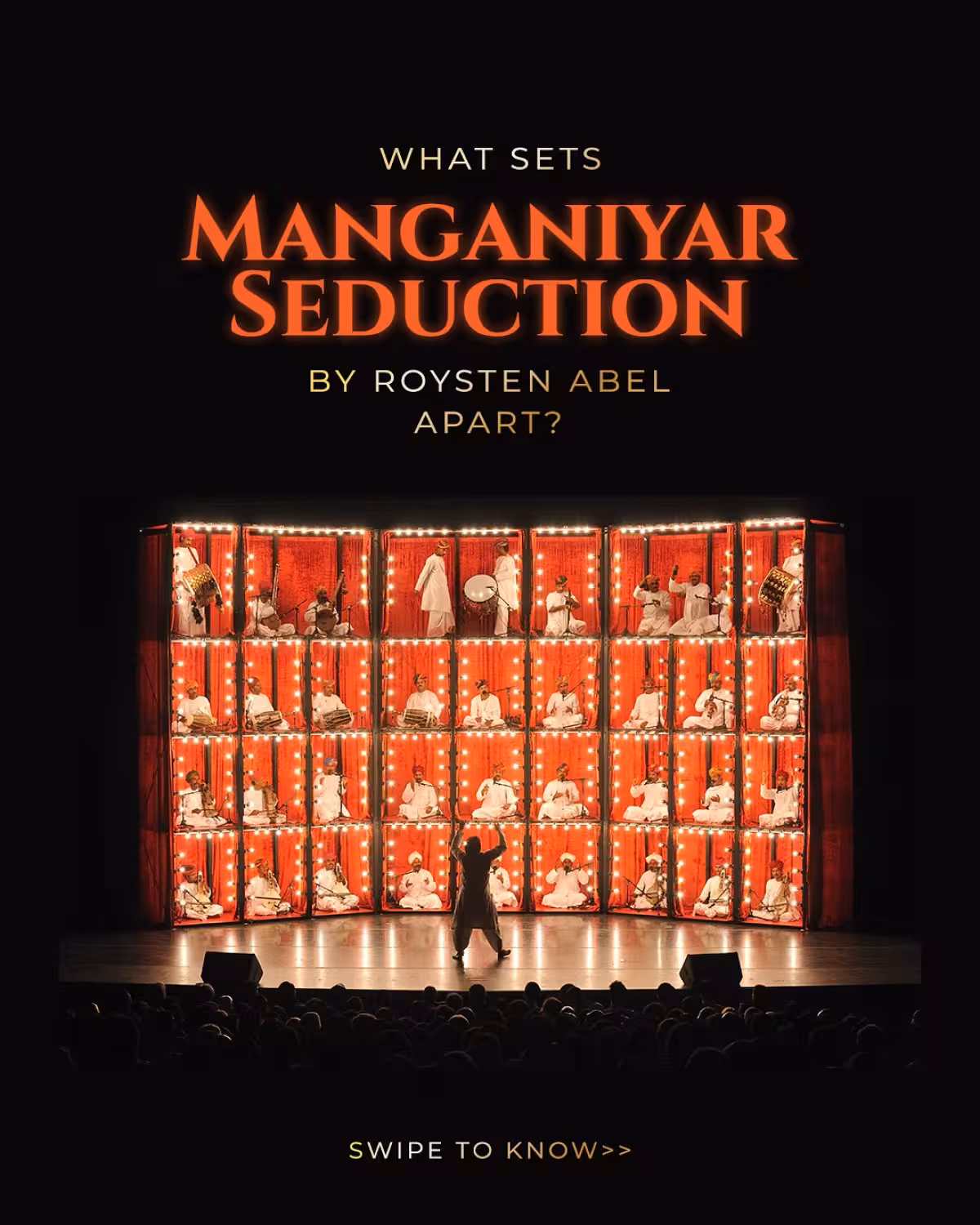 Experience 33 glowing boxes, 40+ musicians blending music and theatre in a magical night.!!