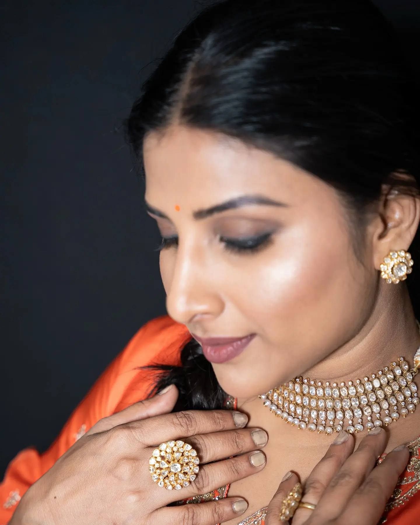 Mangli Stuns In Vibrant Couture