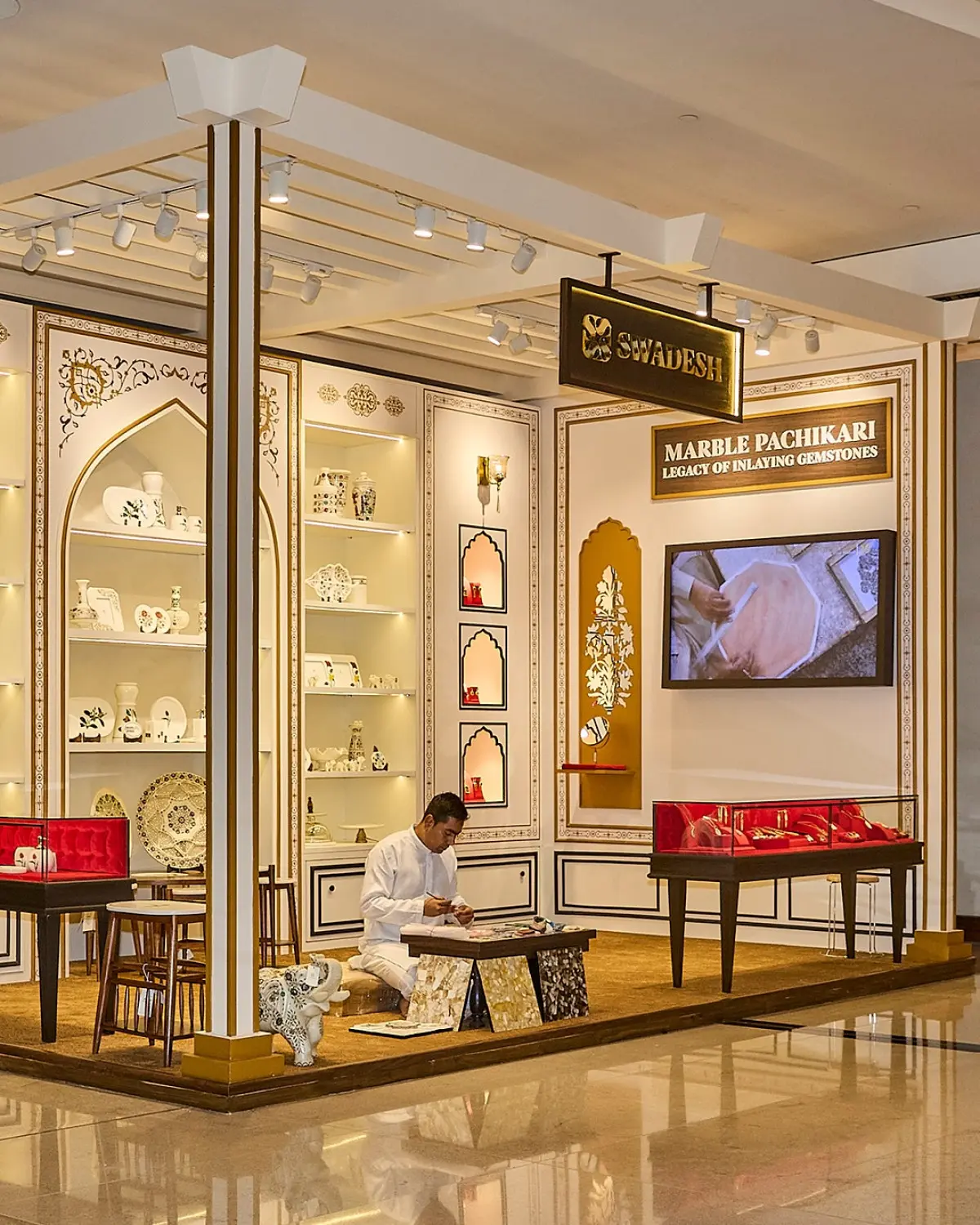 Marvelous Marble Artistry At Swadesh Pavilion Experience Uttar Pradesh artisans’ luminous marble art, as tradition meets technique 2023!