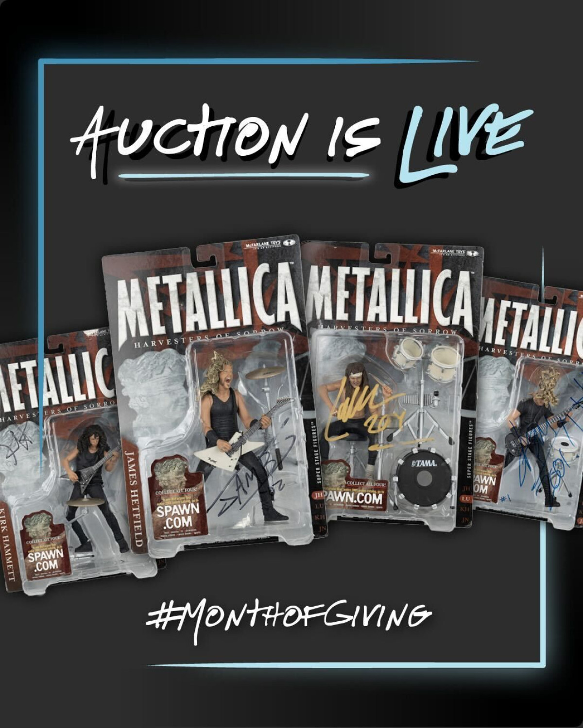 Metallica Auction Unveils Vintage Harvester Figures Vintage Metallica memorabilia auction with rare autographs boosts future education, care!!