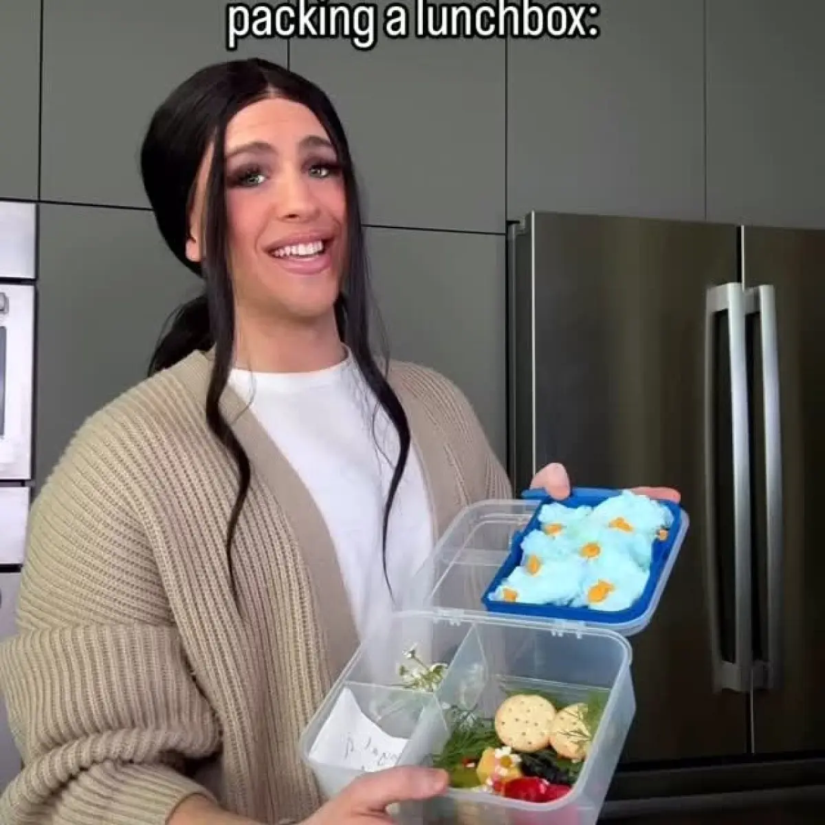 Comedic twist on royal impressions meets a hearty lunch crafted just for moms – pure joy!