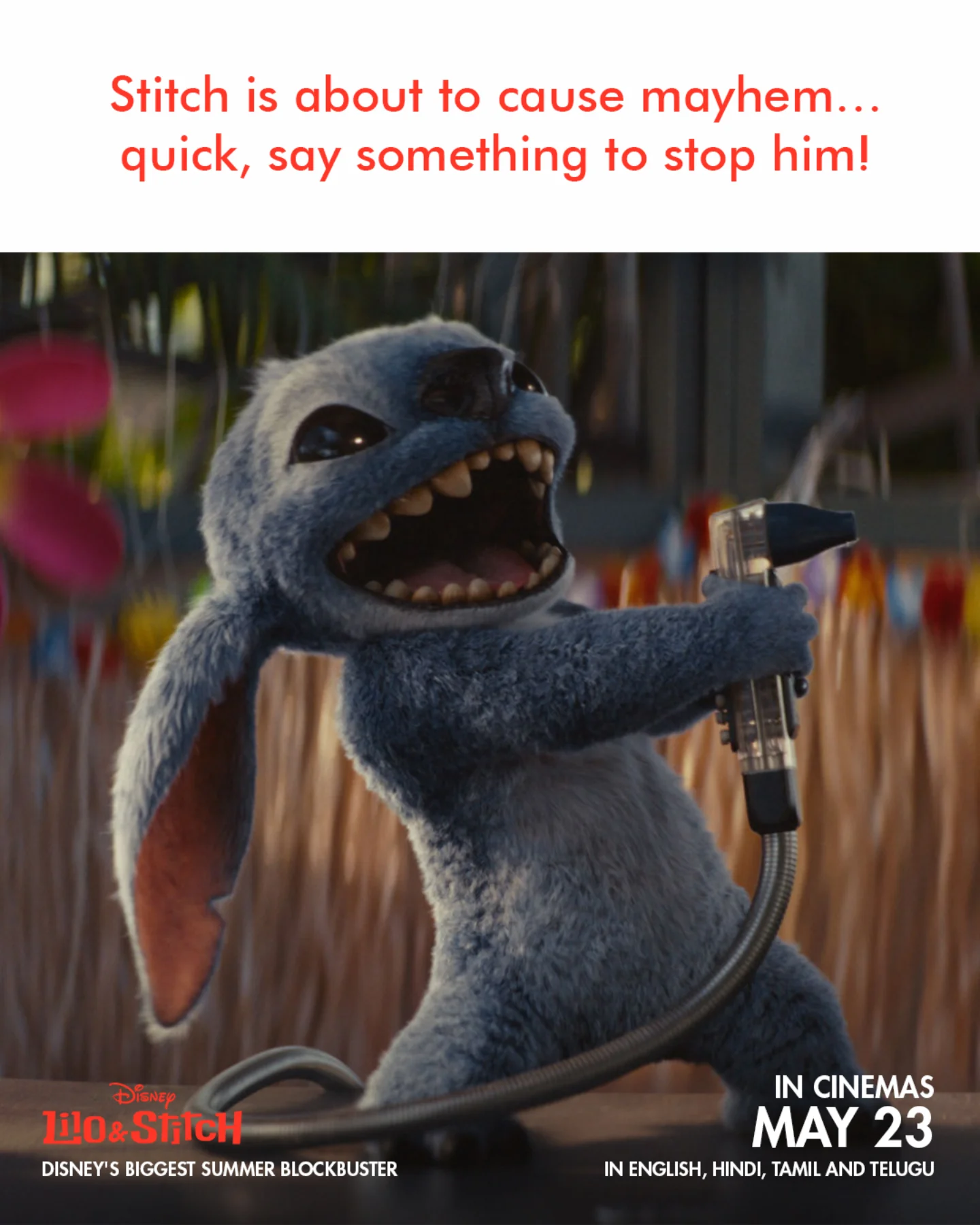 Mischievous Stitch Steals The Spotlight In Cinemas Stitch embarks on a playful mischief mission, igniting laughter and chaos on the screen!!