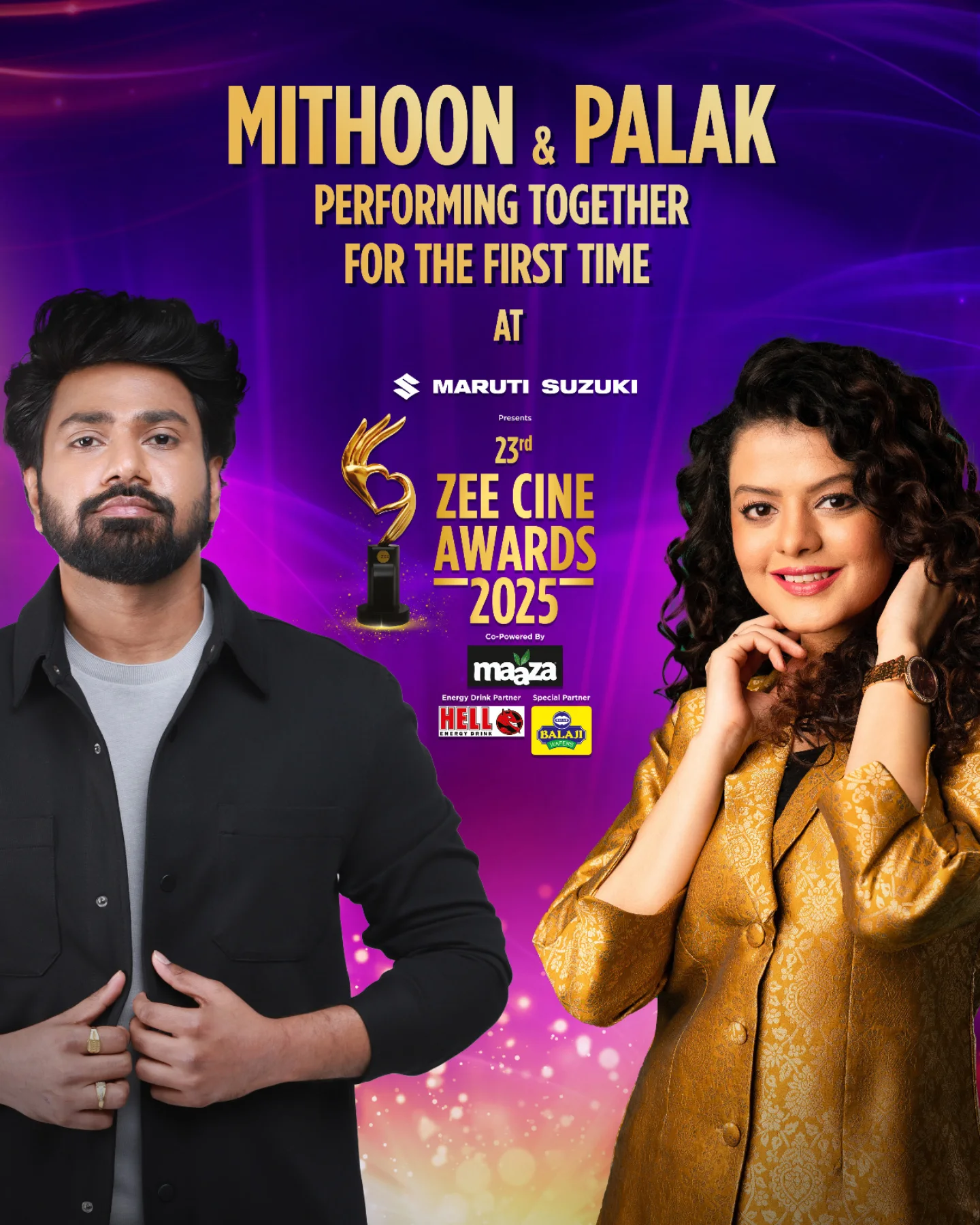 Mithoon And Palak Unite At Zee Cine Awards 2025 Cinematic vibes, soulful tunes and a historic live duet redefine music at Zee Awards live!