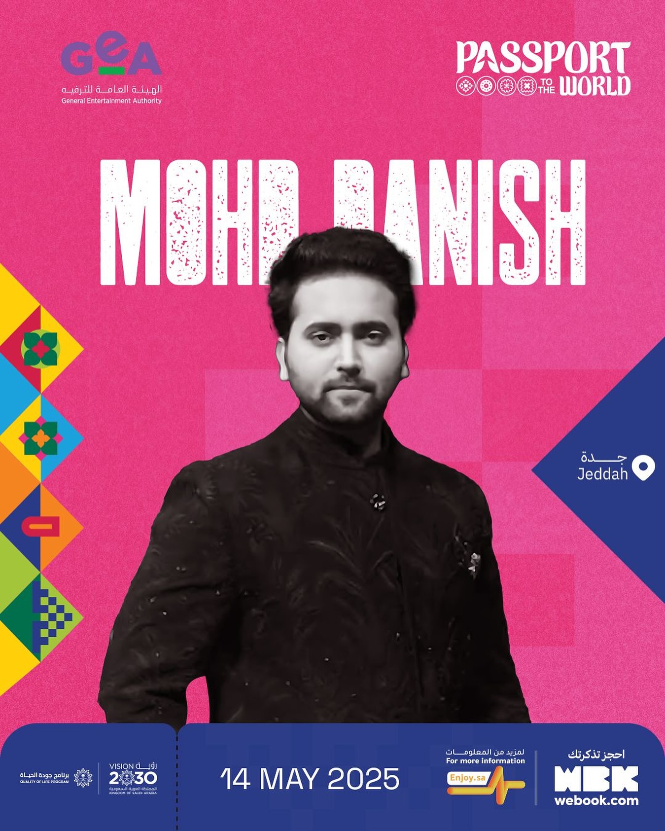 Mohd Danish Electrifies Jeddah With His Fantastic Band Live show in Jeddah on May 14 reveals cross-cultural magic and vibrant band energy fans!!!
