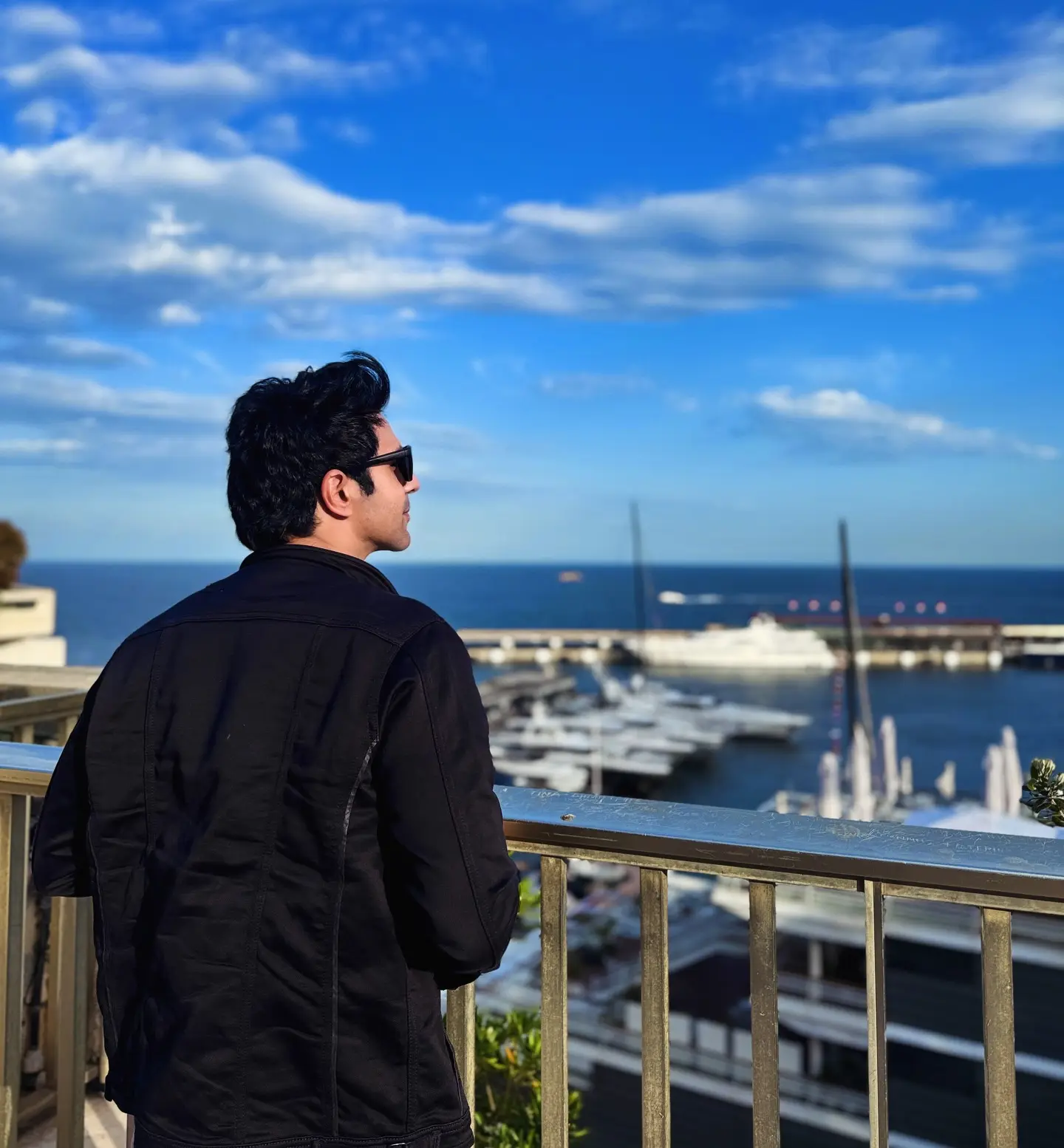 Monaco Coastal Escape Neel Samarthh captures Monaco’s coastal vibes under blue skies and Mediterranean waters.!!