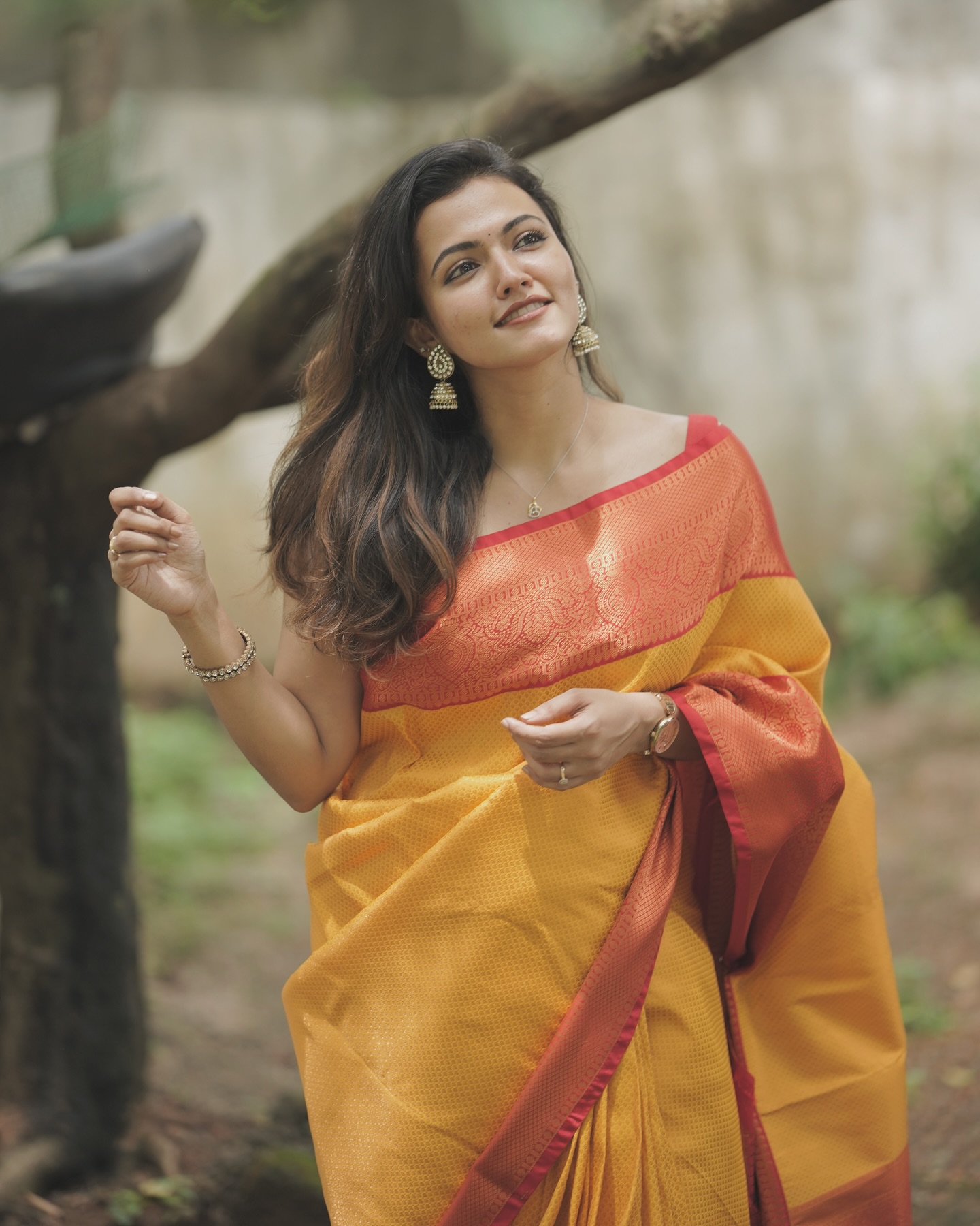 Moonlit Saree Look Stuns Aparna Das