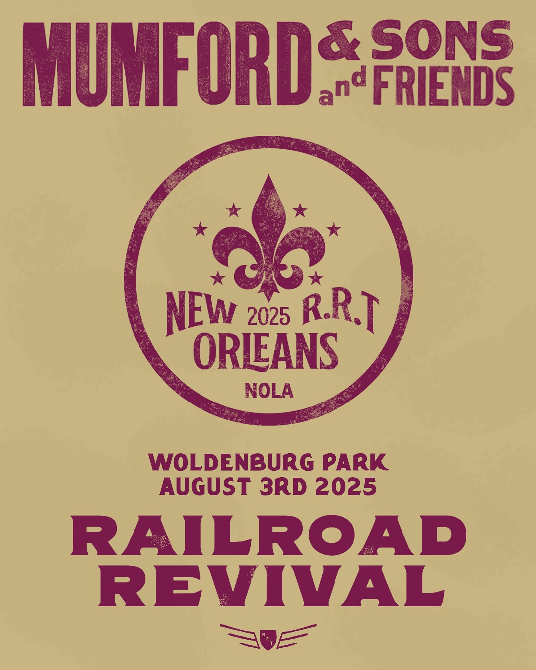 Mumford & Sons Railroad Revival Tour Sale Live