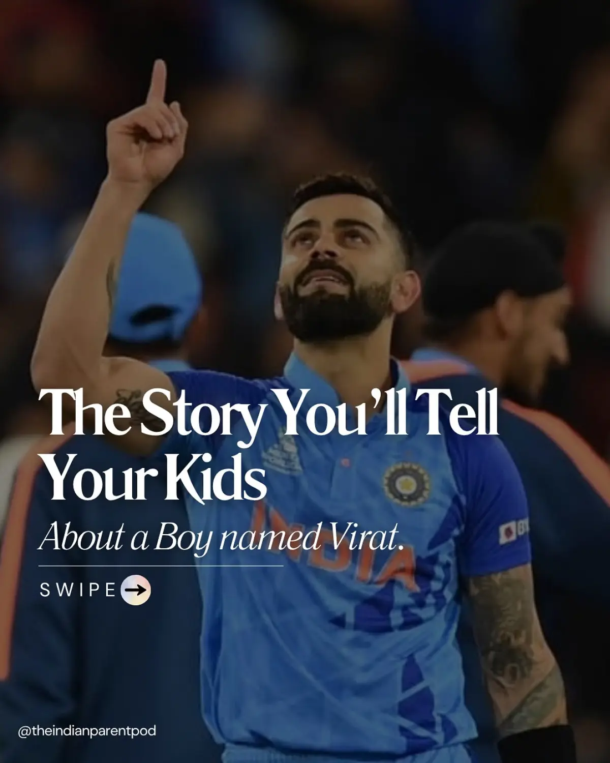 Nakuul Mehta’s post offers a moving narrative that celebrates Virat Kohli as a true legend.