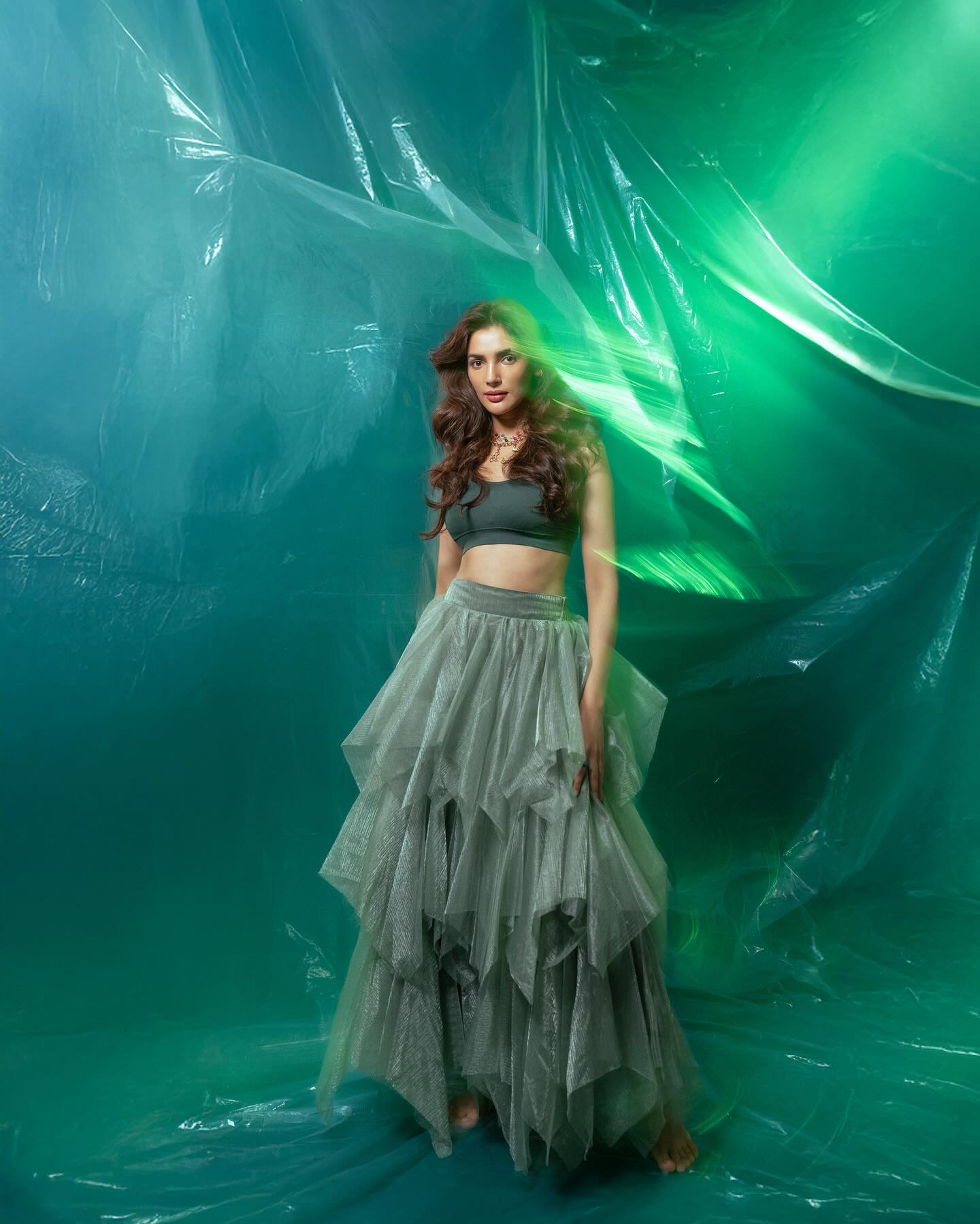 Natasha Singh Shines At Deekad Creations Studio Renowned celebrity Natasha Singh dazzles in a creative studio session.