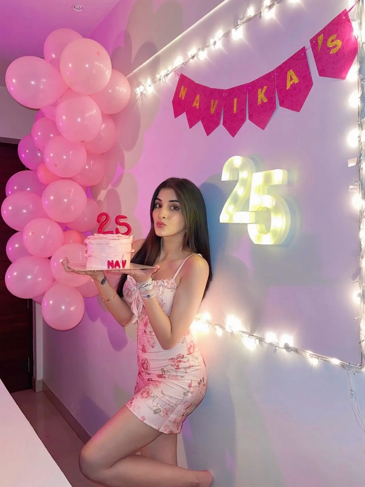 Navika Kotia Celebrates 25 With A Passion For Pink At 25, Navika embraces her inner child in a pink bubble, celebrating pure self-love today?