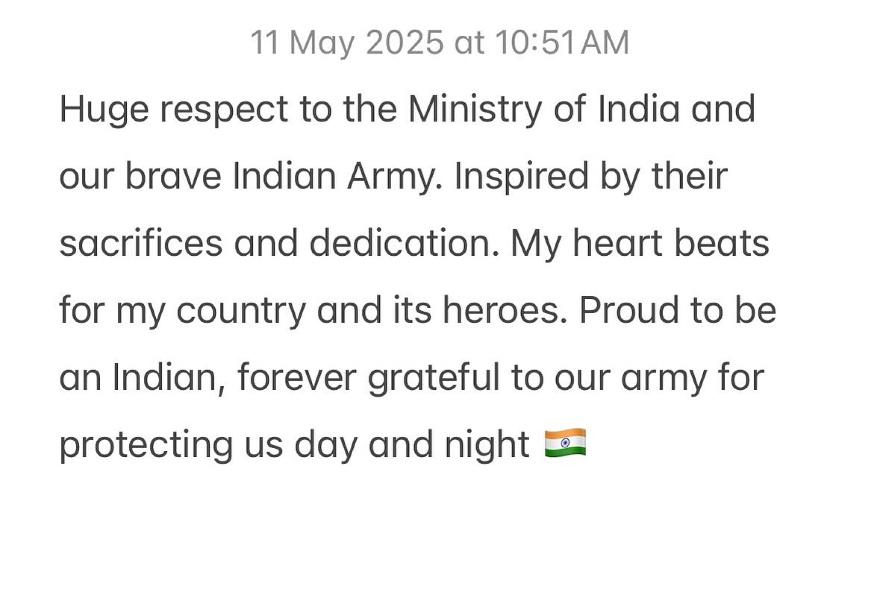 Neha Kakkar exudes deep patriotism with a heartfelt 'Jai Hind' Instagram tribute to India.