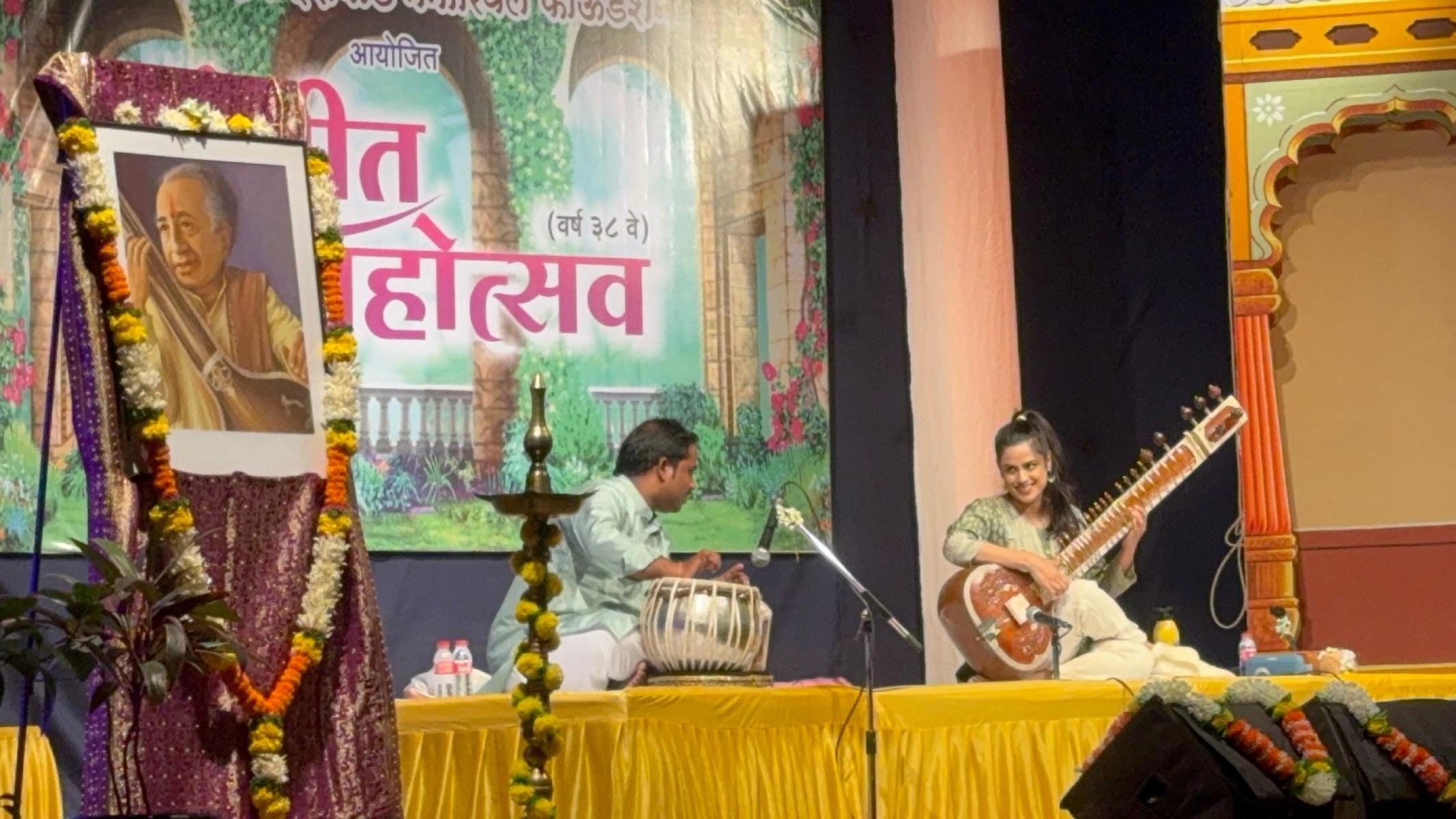 Renowned sitarist expresses heartfelt gratitude at a memorial festival with profound thanks
