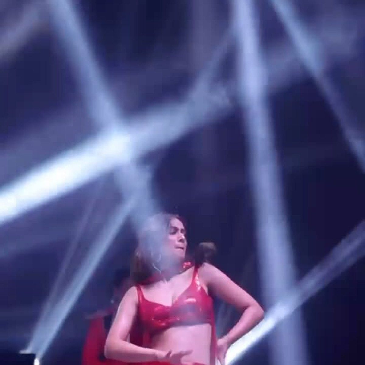 Nia Sharma Lights Up The Stage Electric performance on stage showcasing flair, energy, and bold vibrant artistry tonight.