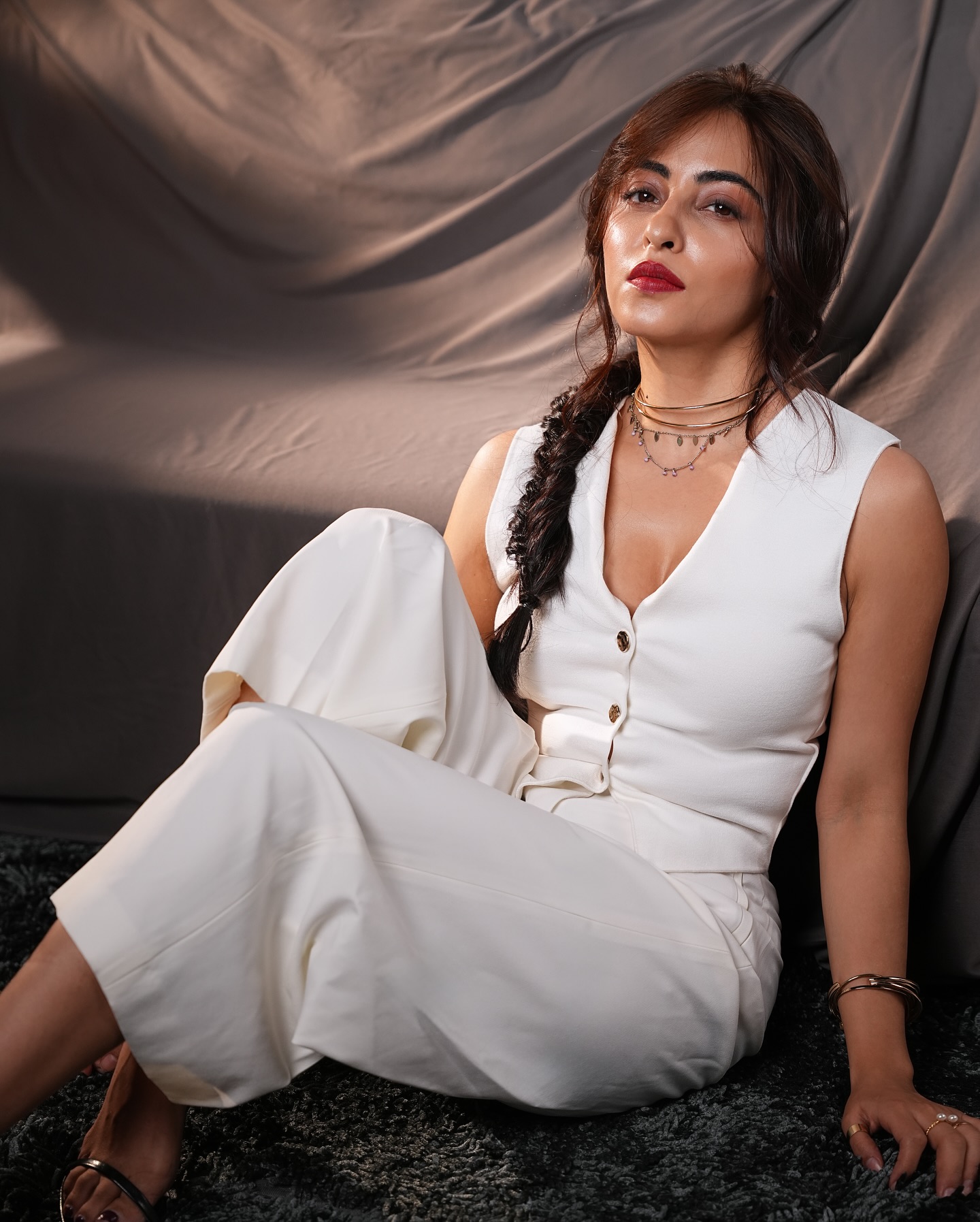 Niyati Fatnani Stuns With Lovey Dovey White OOTD Look