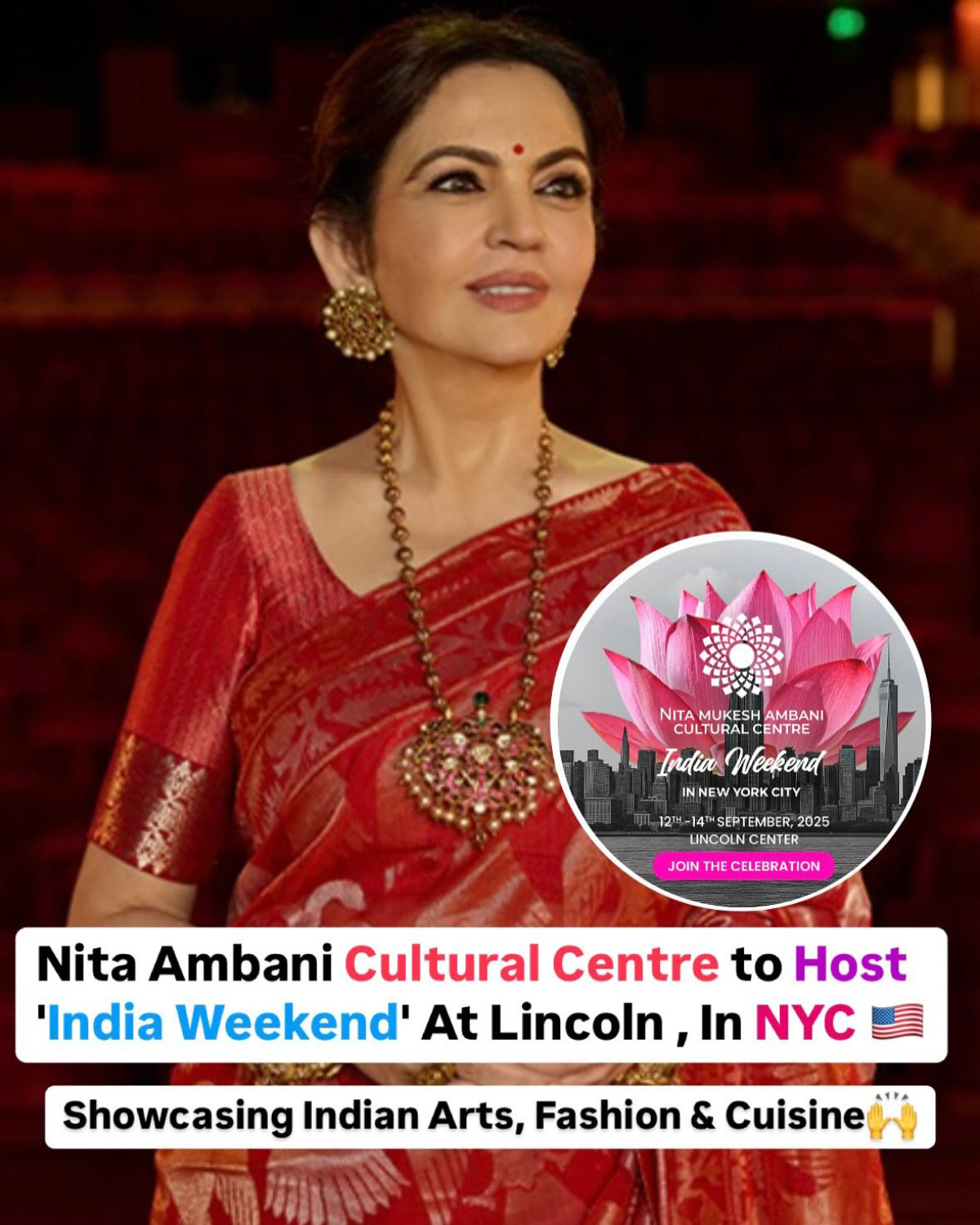 NMACC India Weekend In New York NYC's Lincoln Center unlocks three days of Indian art, music, cuisine, theatre and fashion