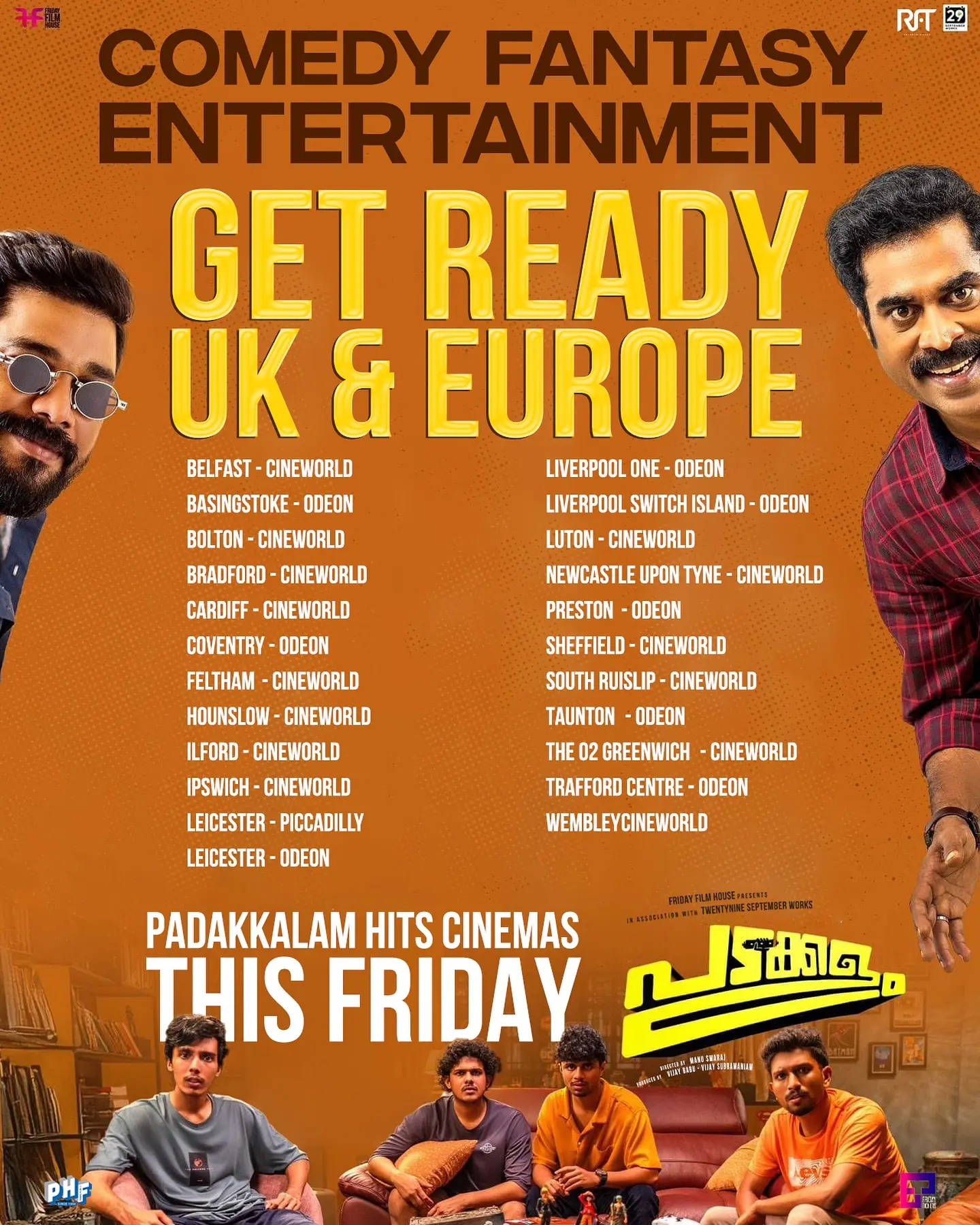 Padakkalam Takes Over UK And Europe Cinemas Cinema excitement surges as Padakkalam debuts in UK and Europe this Friday, igniting moods