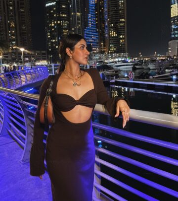 Star Pranutan Bahl revels in Emirates magic; stylish capture of Dubai and vibrant aura.