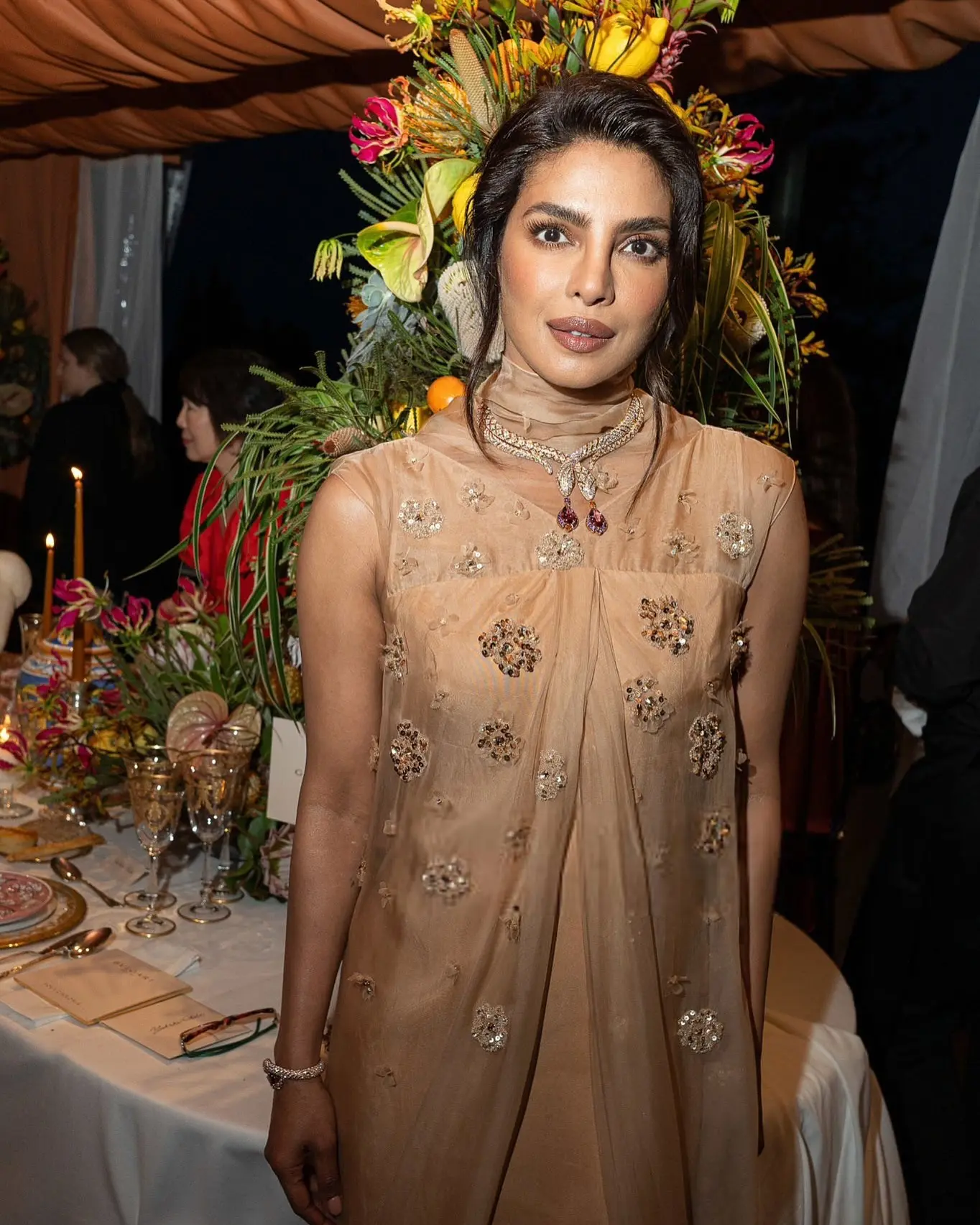 Priyanka Chopra Jonas Stuns in Ethereal Beige Ensemble Filmfare reports on a glamorous night as Priyanka Chopra Jonas radiates ethereal elegance!!