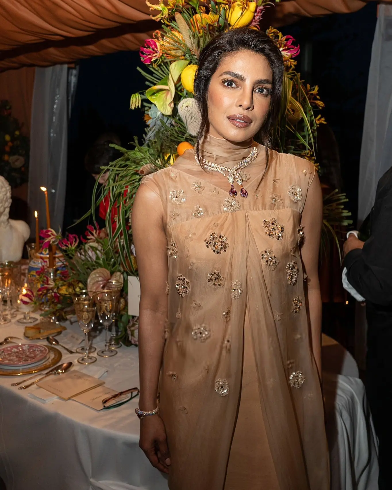 Priyanka Chopra Jonas Stuns in Ethereal Beige Ensemble