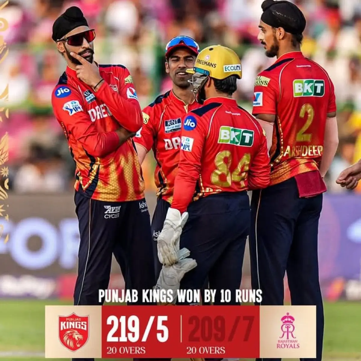 Punjab Kings Triumph With Team Spirit A spirited win that sees teamwork, grit, and unity drive Punjab Kings to playoffs glory.