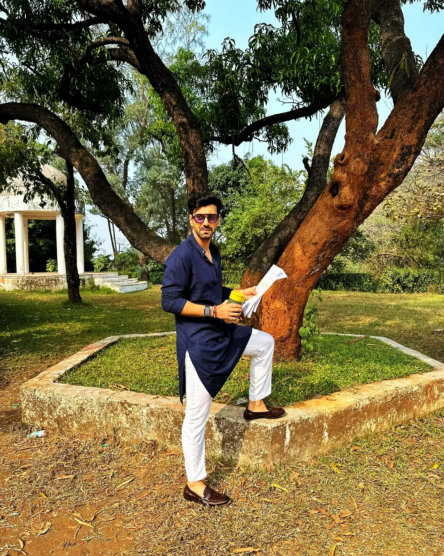 Punjabi Nights Embrace Blue Kurta Chic