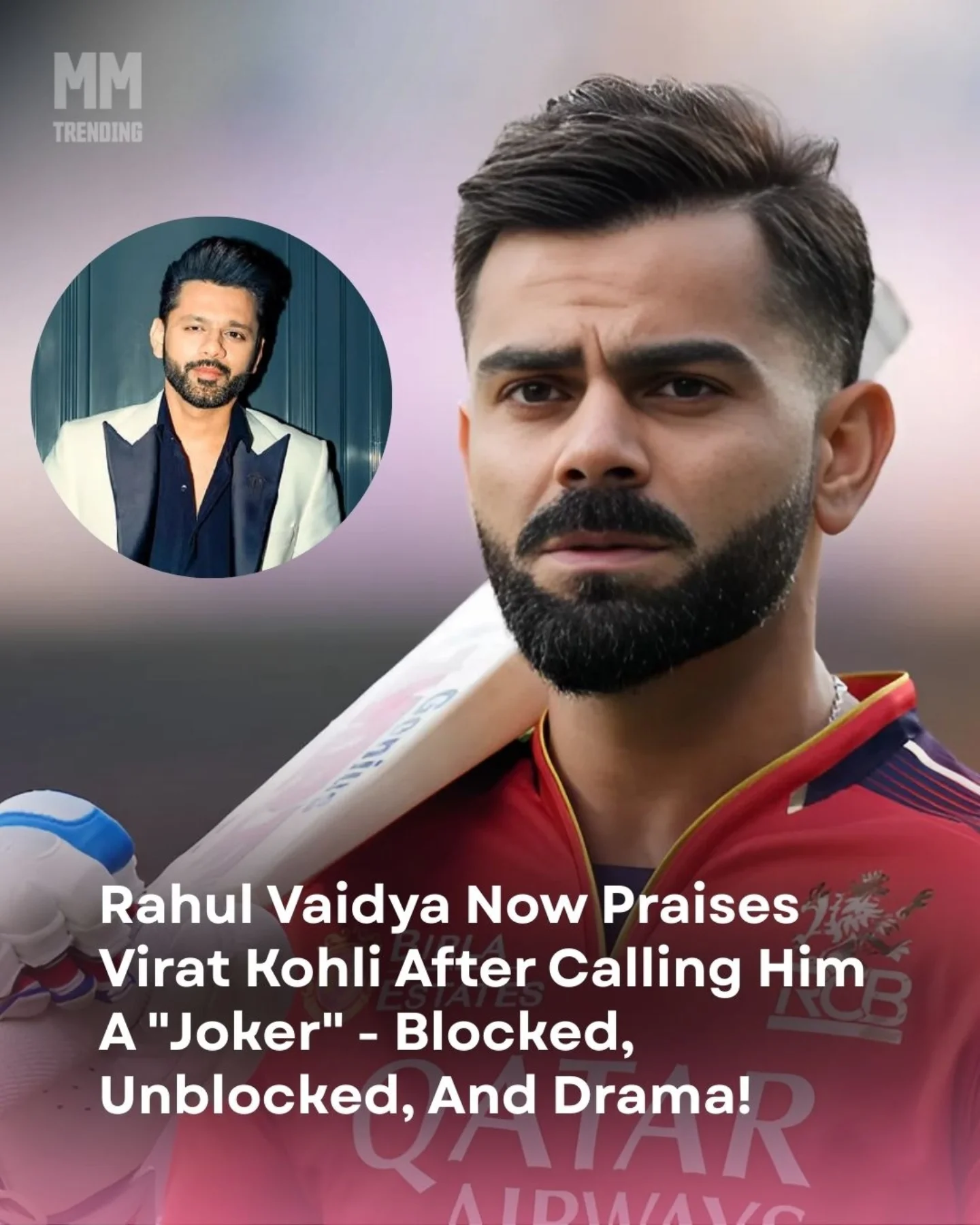 Rahul Vaidya’s Joker Comment Sparks Instagram Debate Comic jabs and unexpected praise: Social media erupts over Virat Kohli and Rahul Vaidya!!!